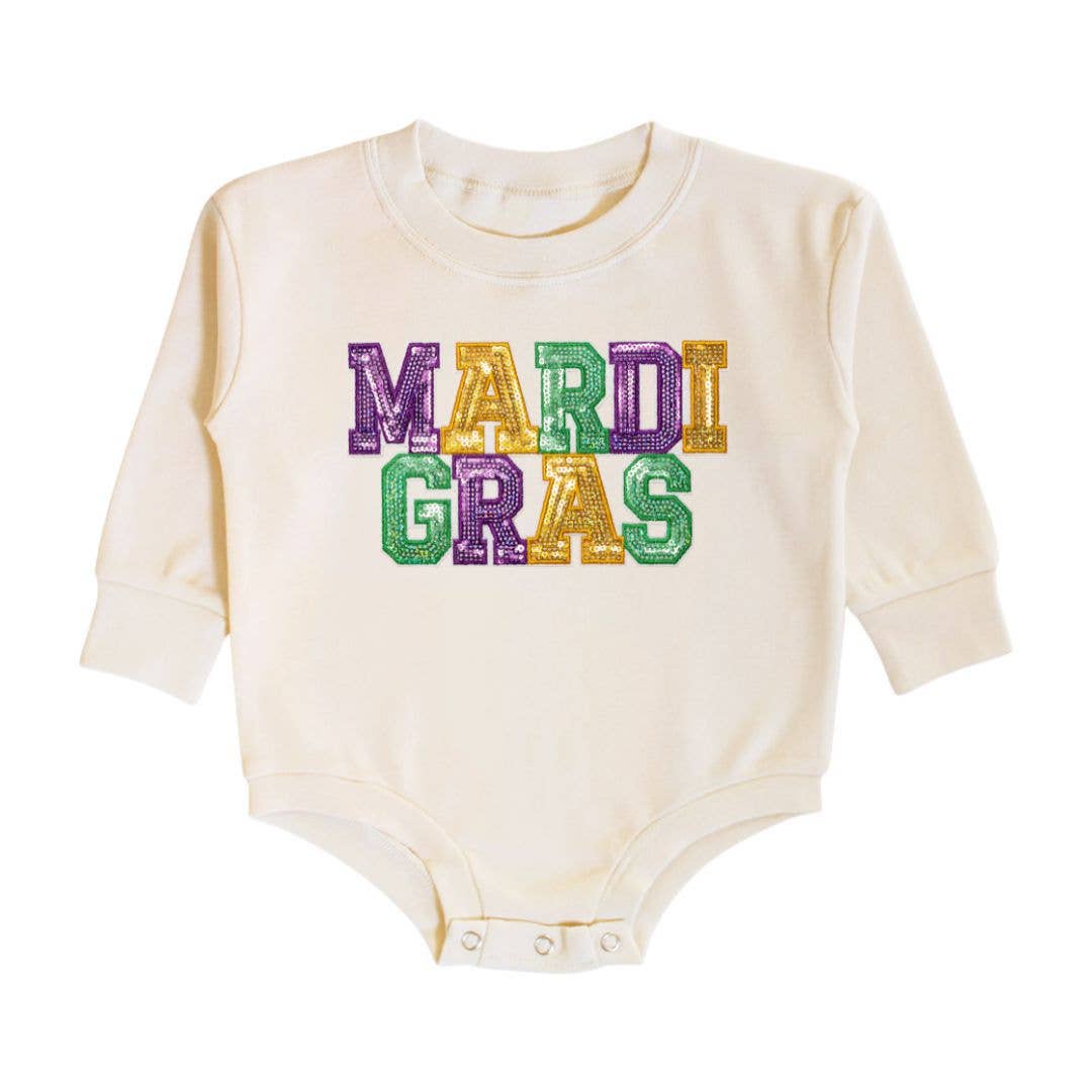 Mardi Gras Patch Long Sleeve Romper - Gabrielle's Biloxi
