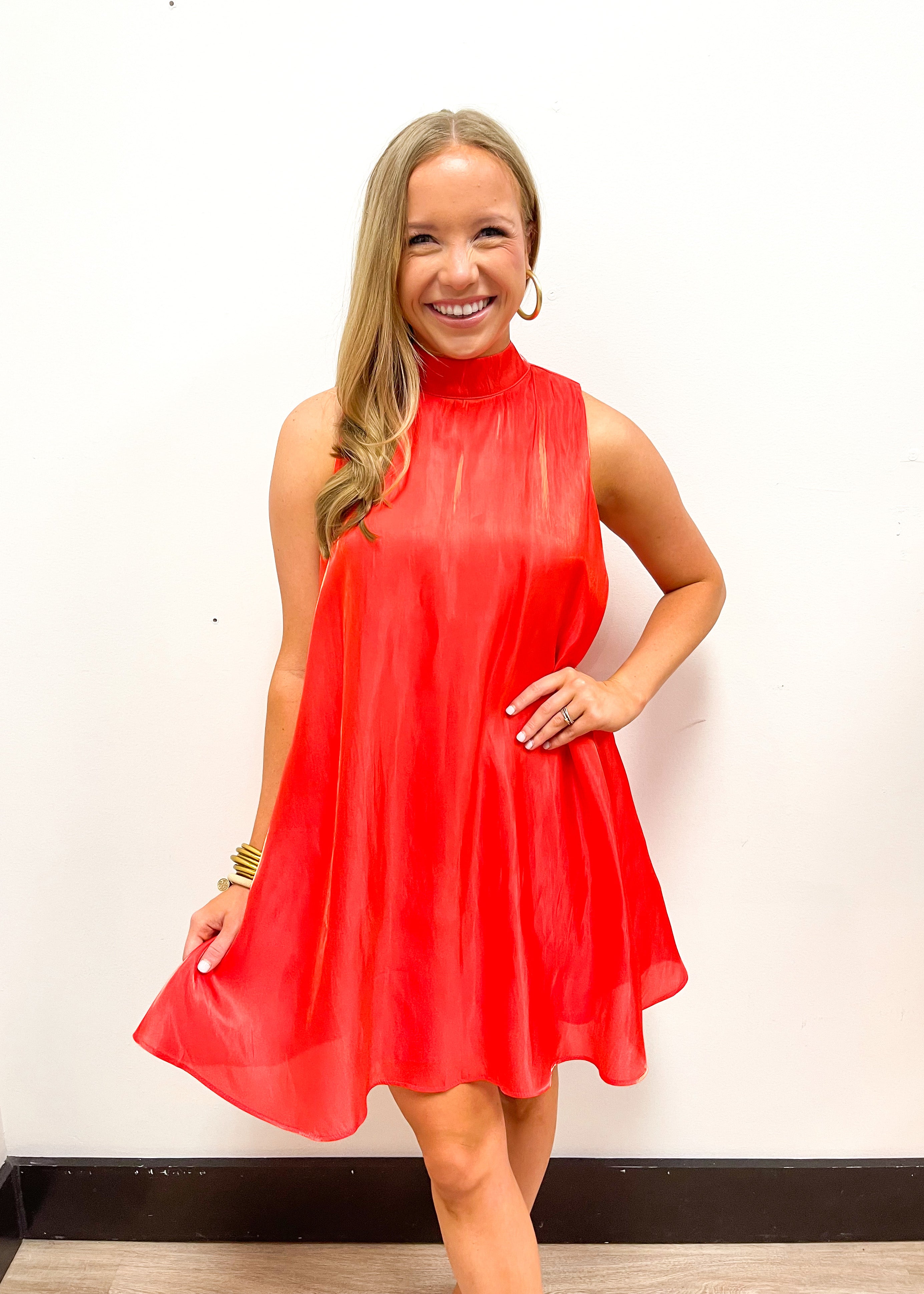 LBLOX Halter Tie Dress - Coral - Gabrielle's Biloxi