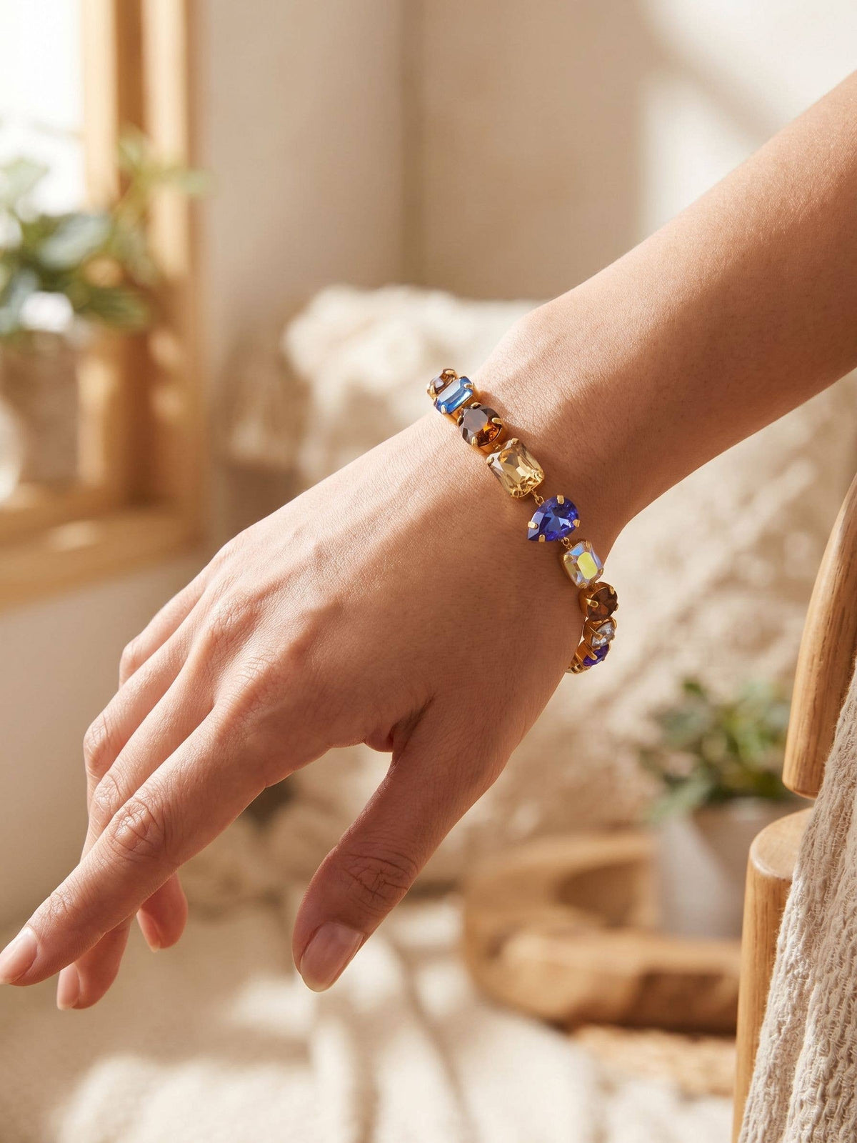 Moxie Tennis Bracelet - Denim Moon