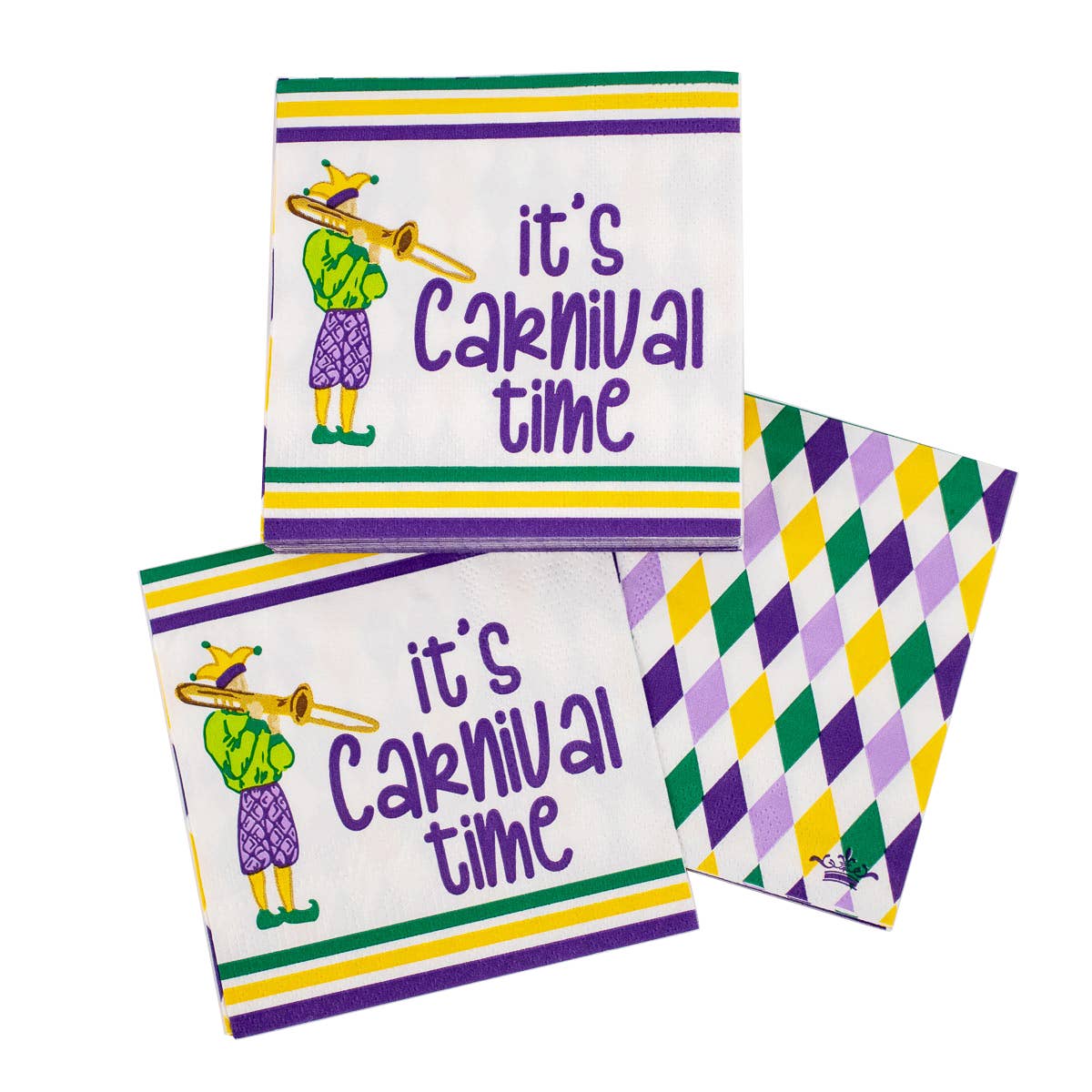 It's Carnival Time Cocktail Napkins - Gabrielle's Biloxi