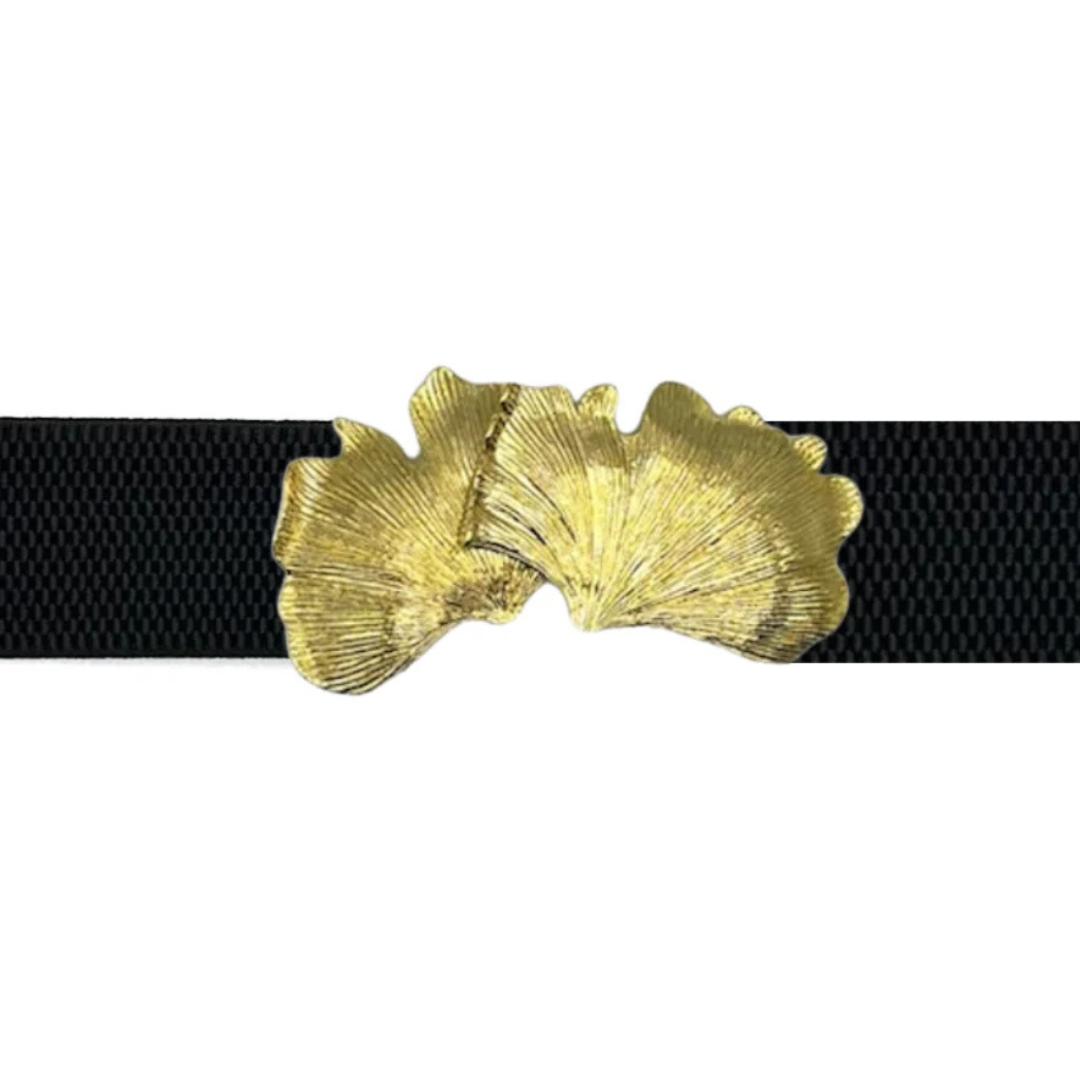 Ginkgo Belt Buckle w/ Gold Finish - Gabrielle's Biloxi