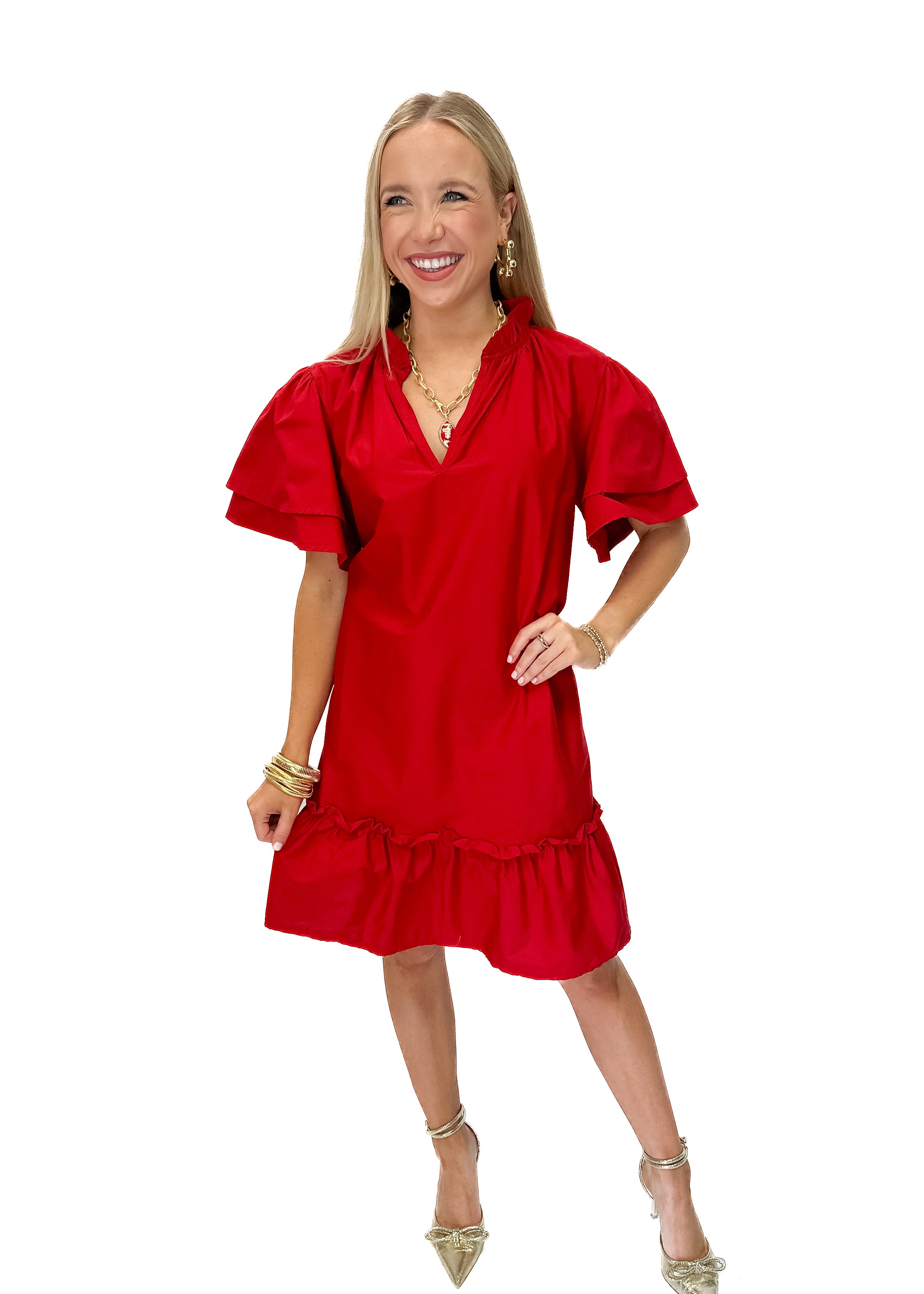Sofia Jael Dress - Red - Gabrielle's Biloxi