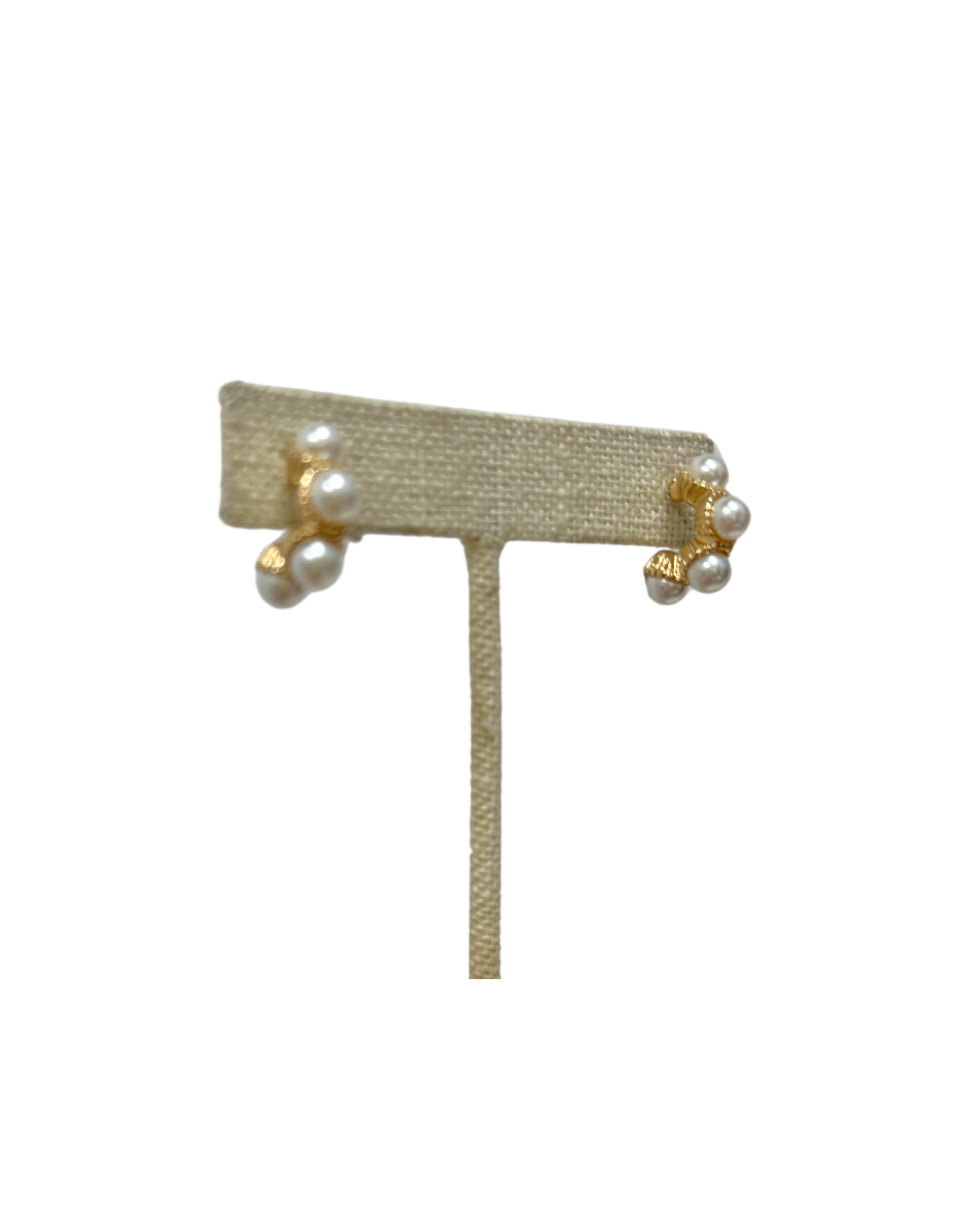 Pearl Huggie Hoops - Gabrielle's Biloxi