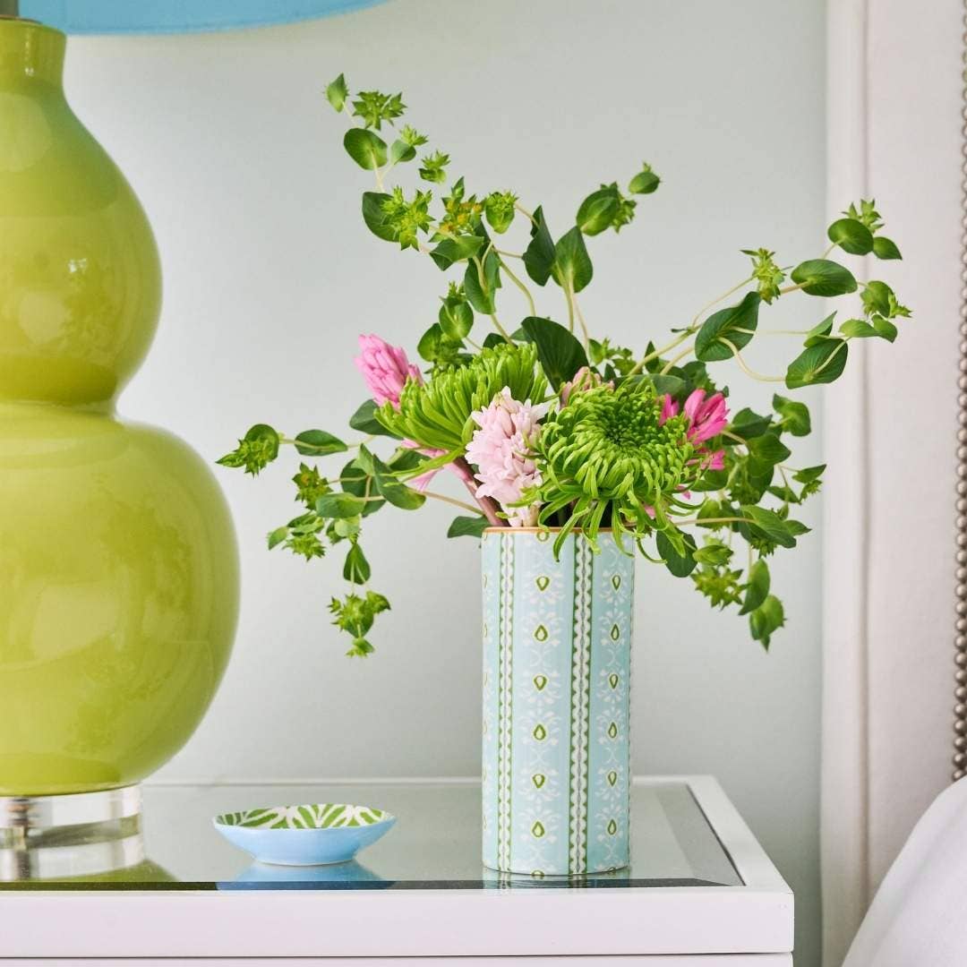 Laura Park Vase - Rosemary Stripe Blue