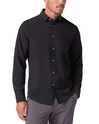 Mizzen+Main Leeward No Tuck LS Dress Shirt - Solid Black - Gabrielle's Biloxi