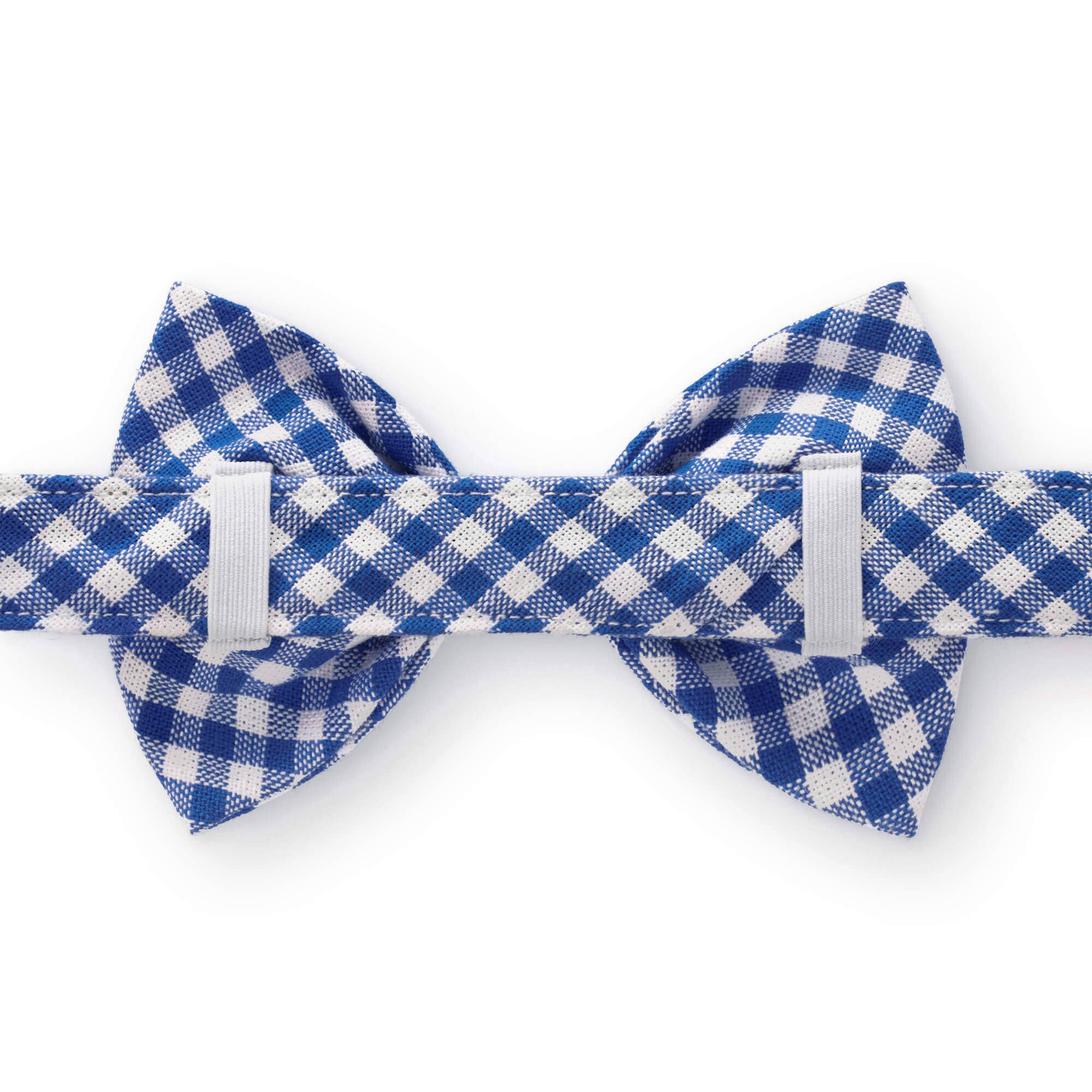 Lake Blue Gingham Dog Bow Tie - Gabrielle's Biloxi