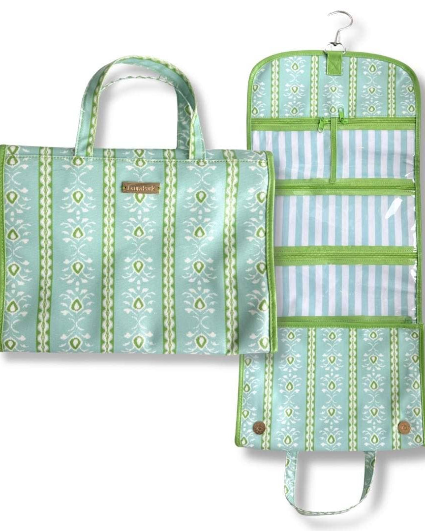 Laura Park Hanging Travel Case - Rosemary Stripe Blue