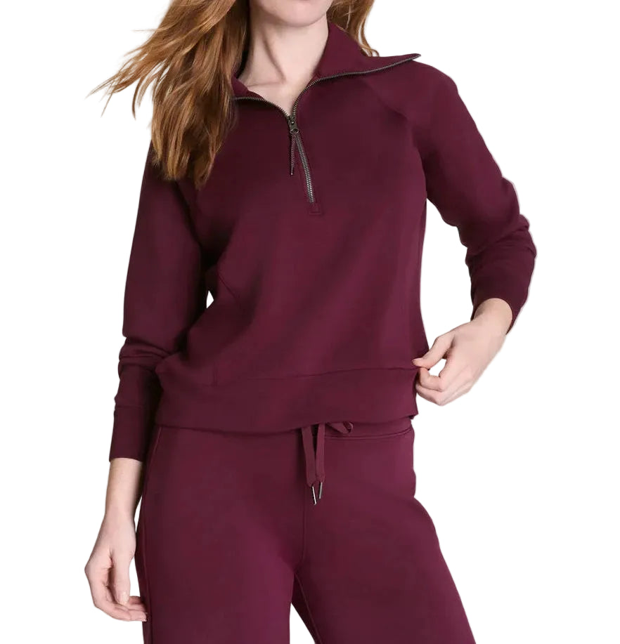 Spanx Airessentials Half Zip - Plum Berry - Gabrielle's Biloxi