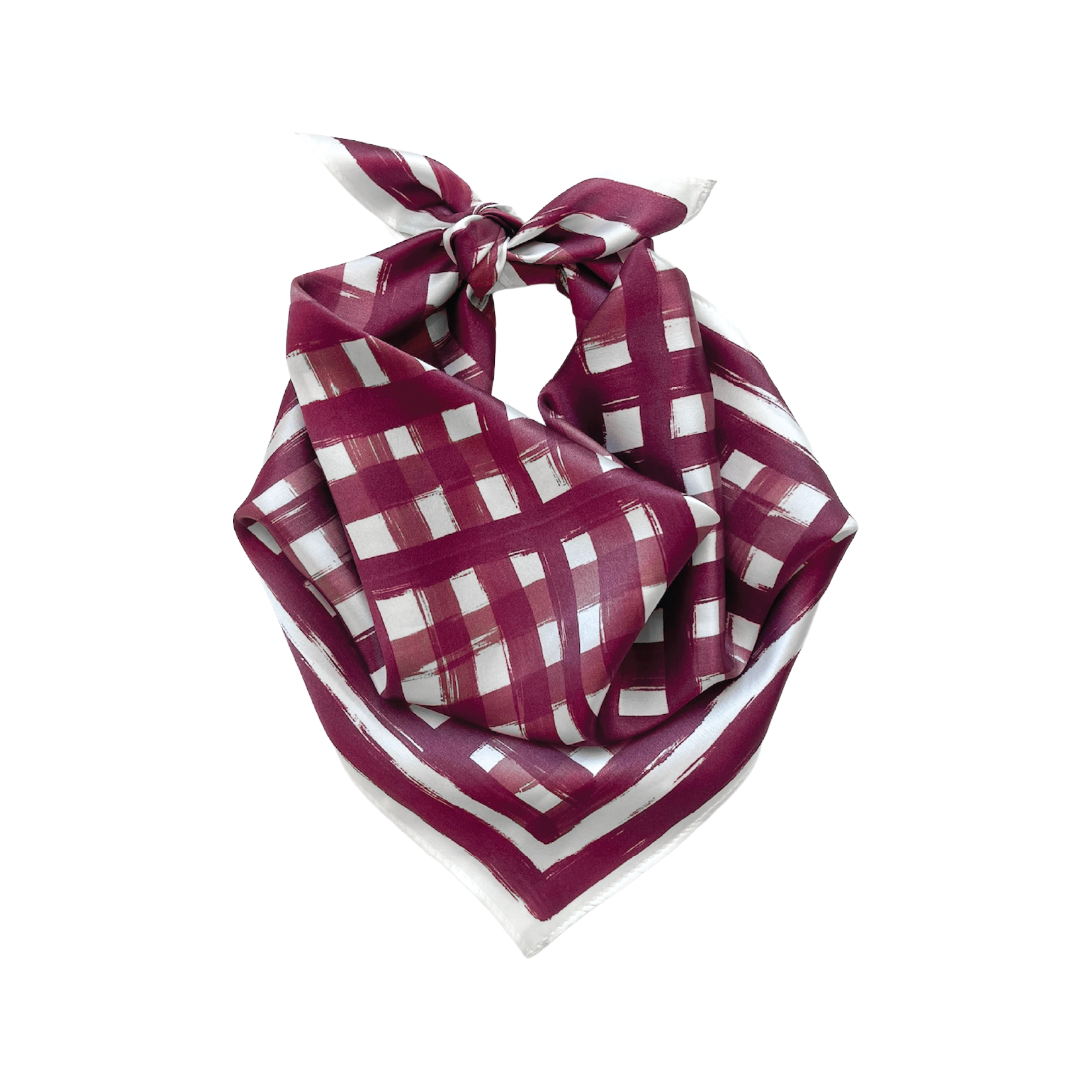 Tailgate Check Scarf in Burgundy