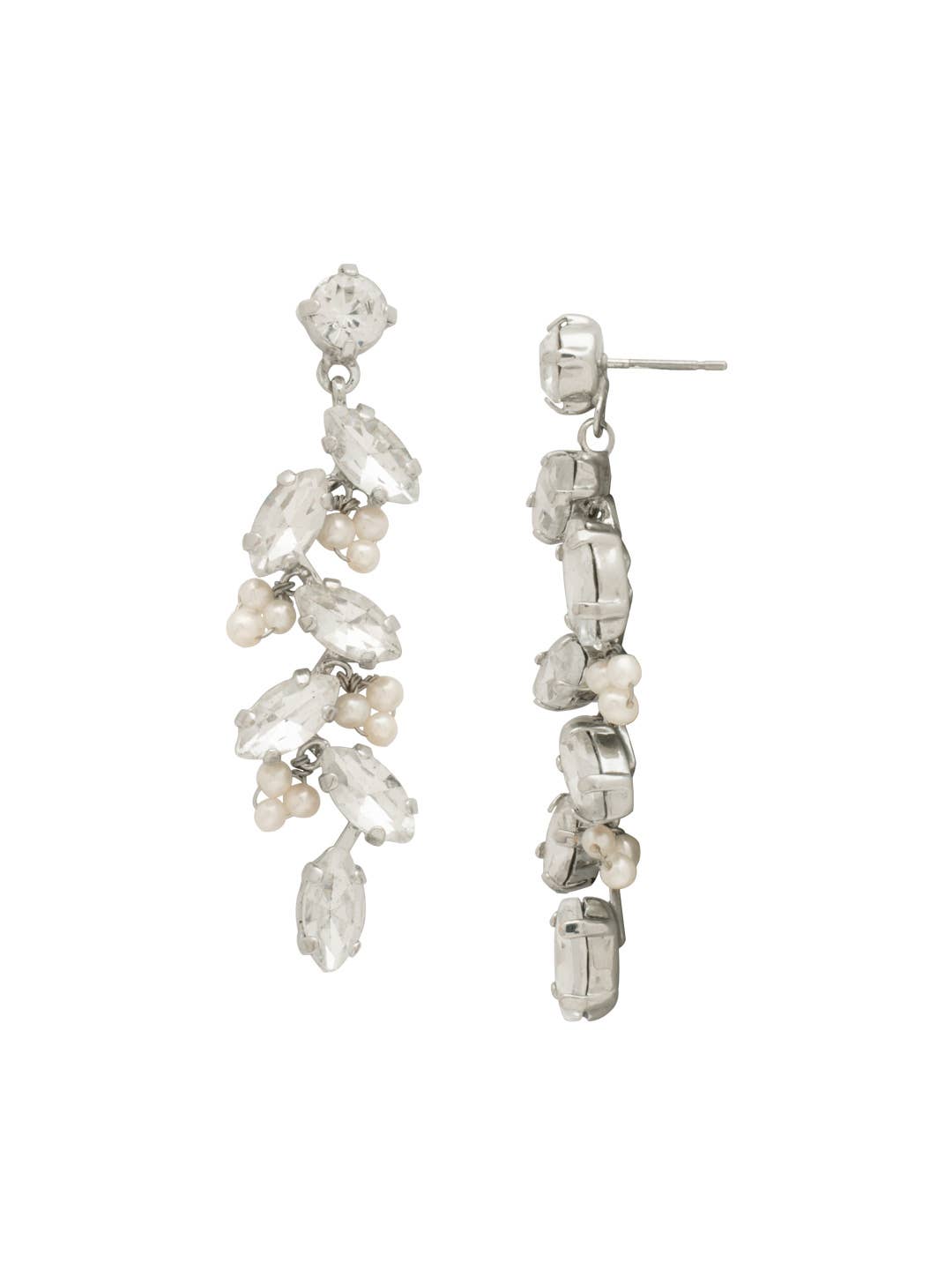Hyacinth Statement Earrings - Palladium