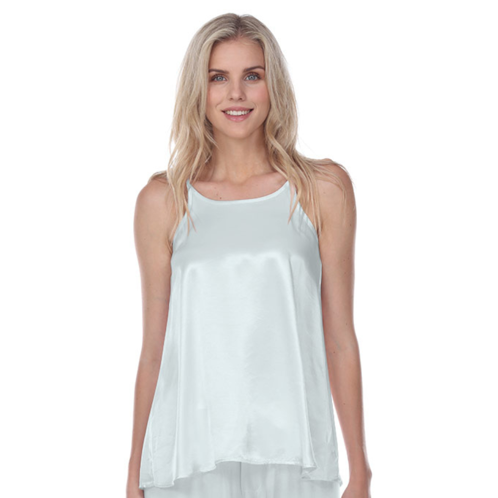 PJ Harlow Anne Satin Top - Aqua - Gabrielle's Biloxi