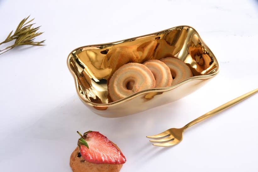Pampa Bay Mini Rectangular Bowl - Gold - Gabrielle's Biloxi