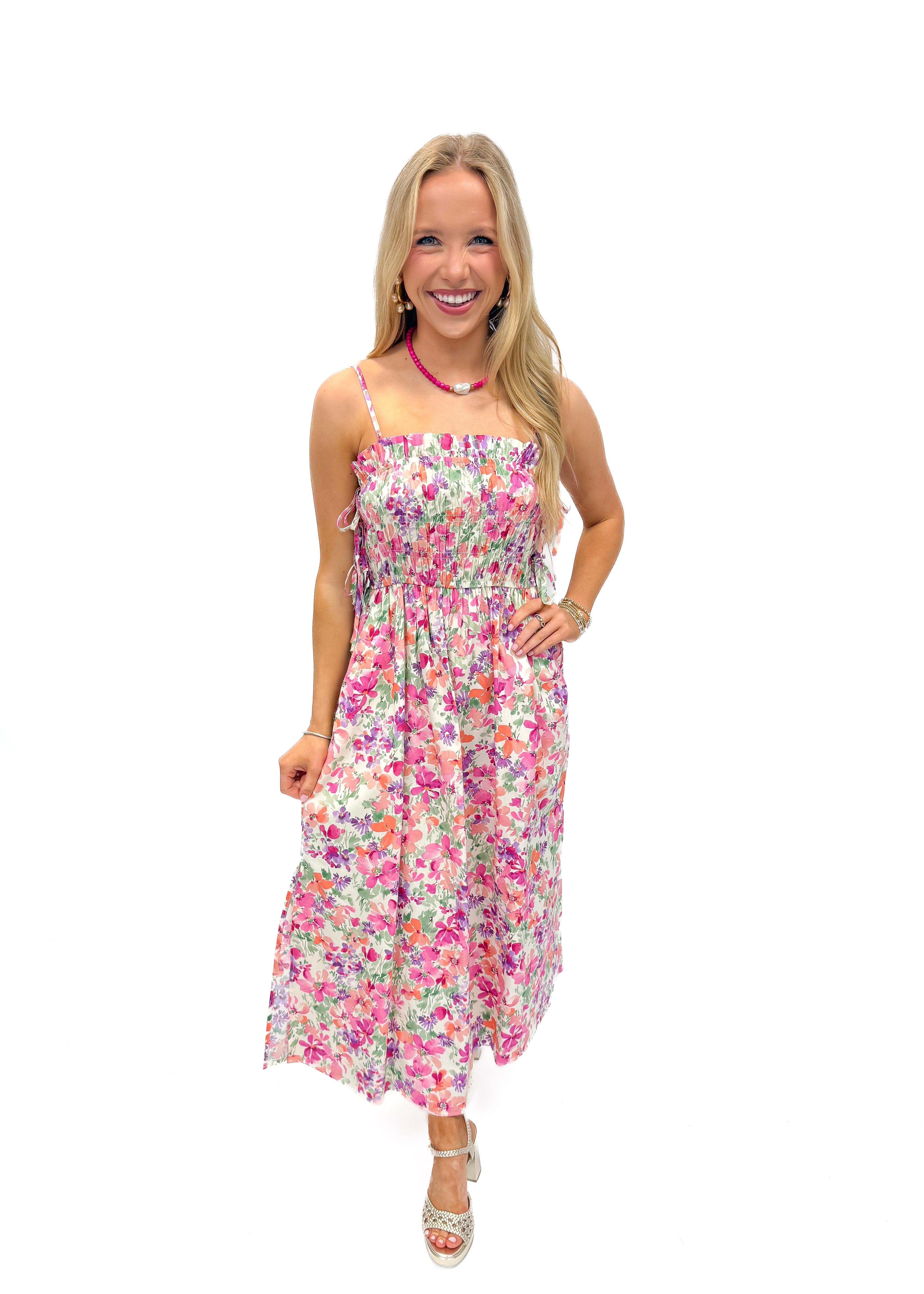Meet Me in Santorini Blossom Carnival Maxi Dress - Gabrielle's Biloxi