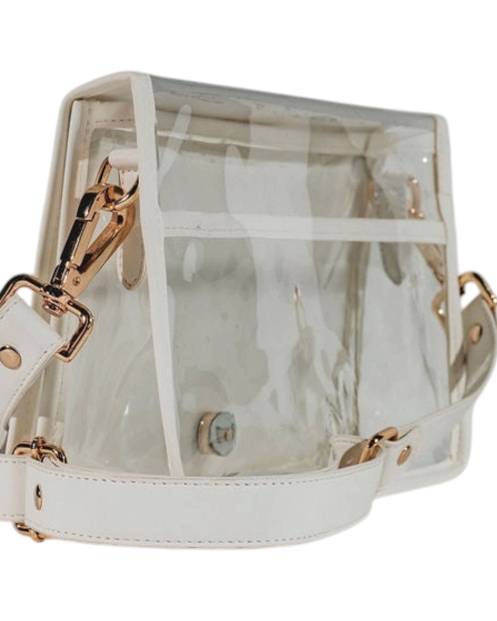 Crimson Houndstooth Clear Stadium Bag - Elephant