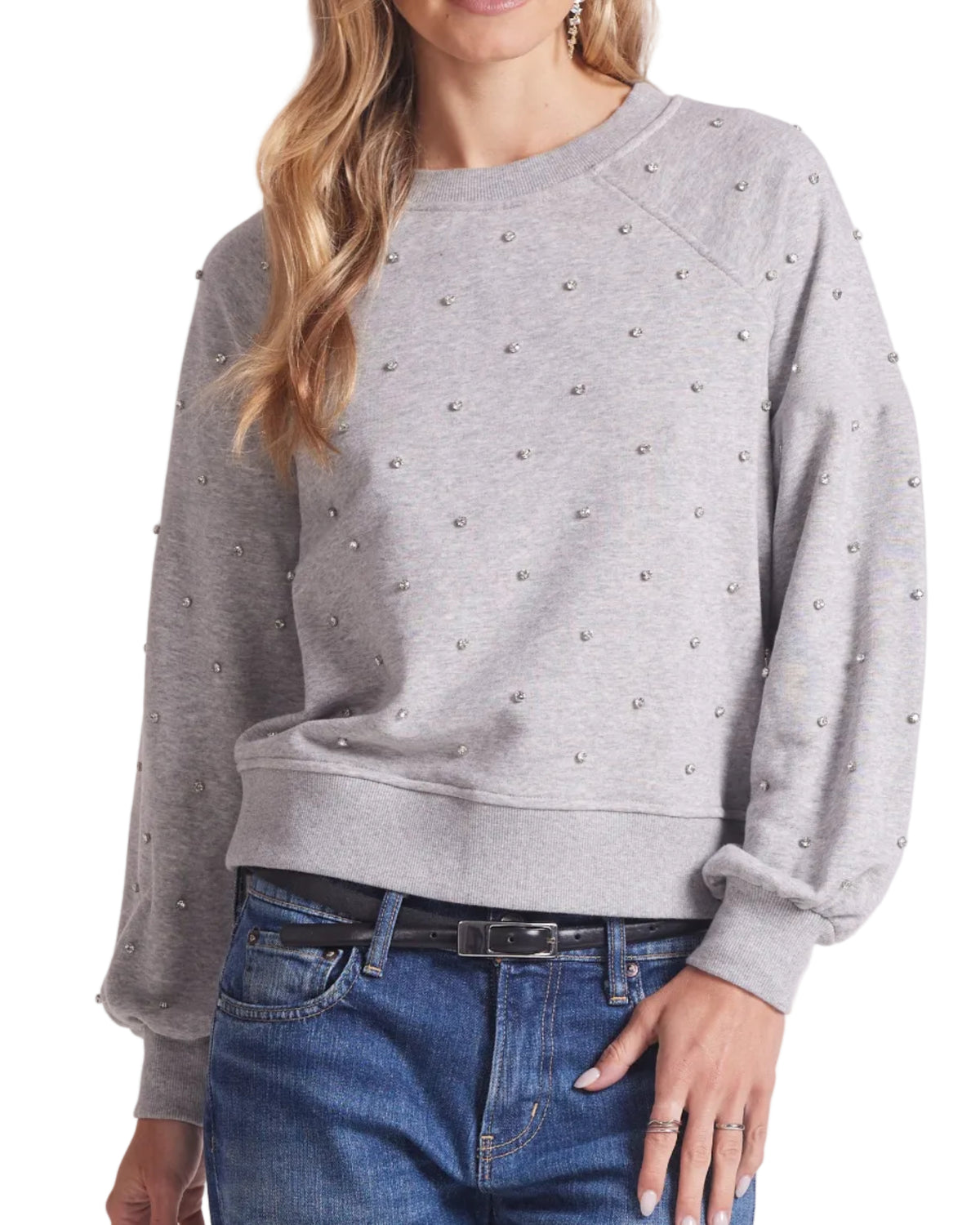 JEWELED RAGLAN PULLOVER