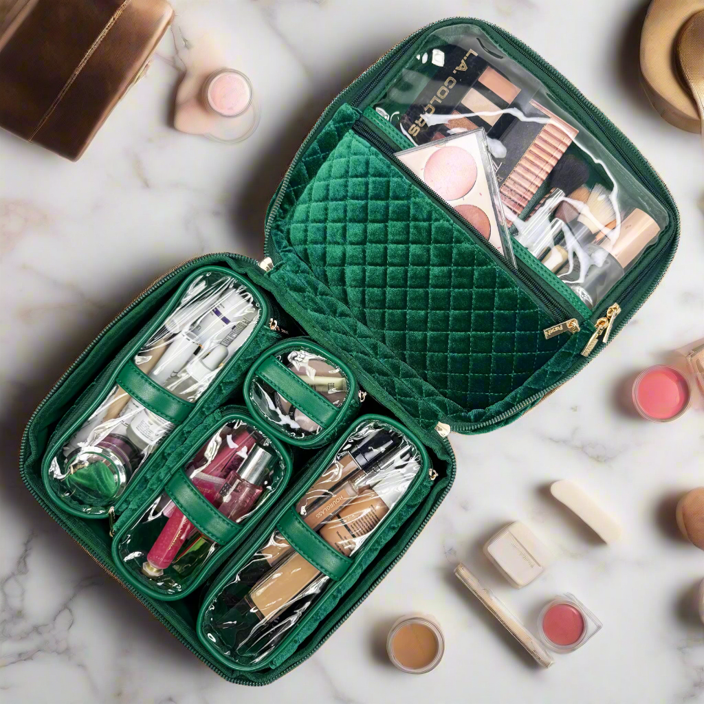 PurseN Mini Diva Makeup Case - Emerald Velvet - Gabrielle's Biloxi