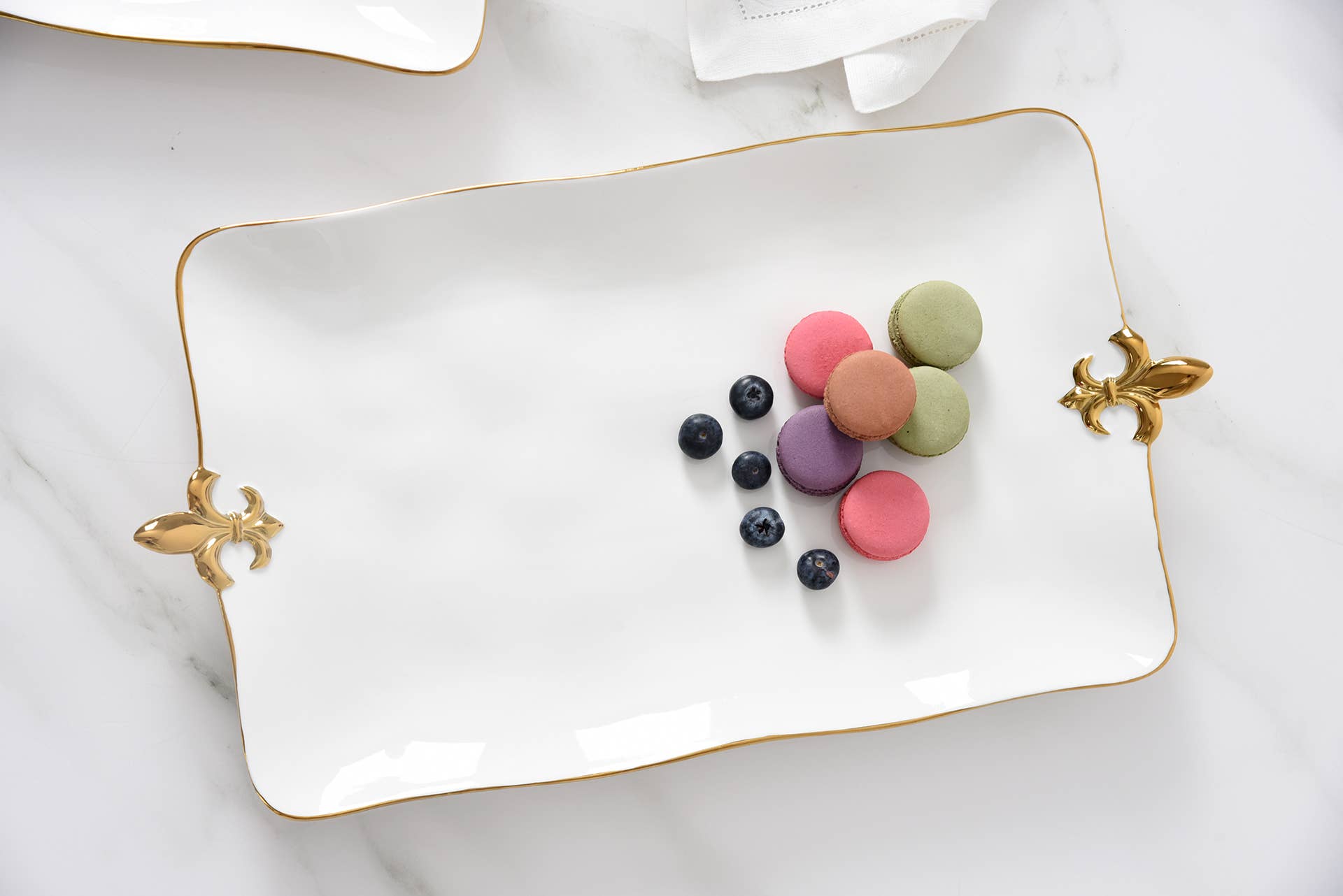 Pampa Bay Rectangular Platter - Fleur-De-Lis - Gabrielle's Biloxi