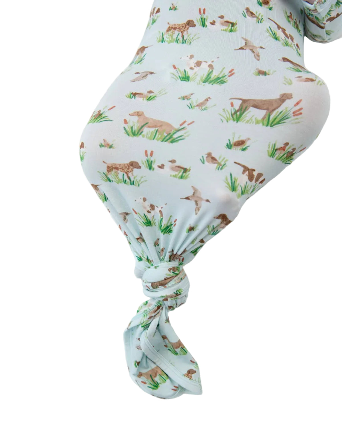 Delta Bird Hunting Dogs- Knotted Infant Gown