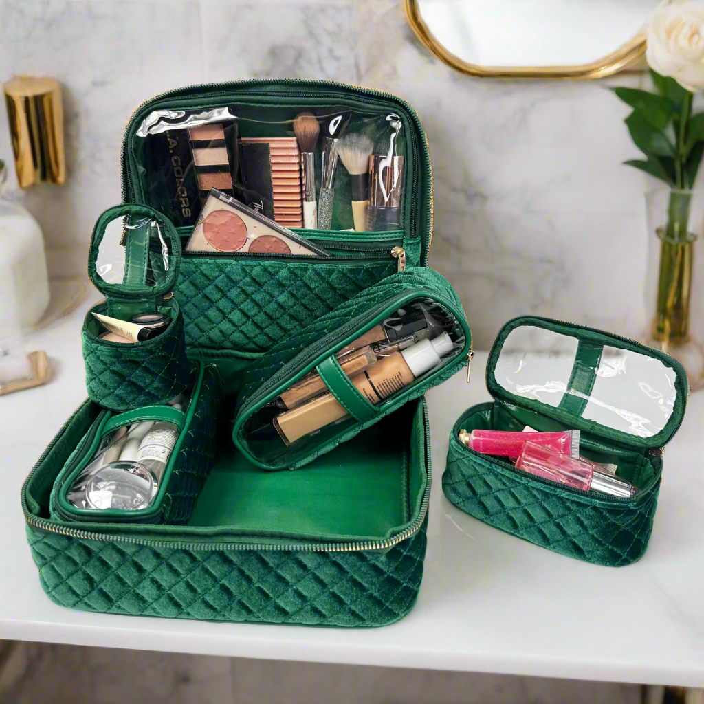 PurseN Mini Diva Makeup Case - Emerald Velvet - Gabrielle's Biloxi