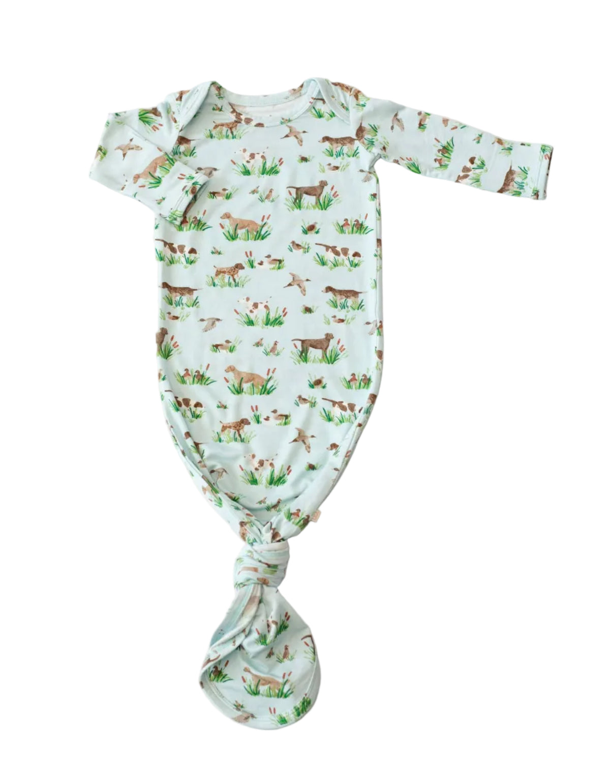 Delta Bird Hunting Dogs- Knotted Infant Gown - Gabrielle's Biloxi