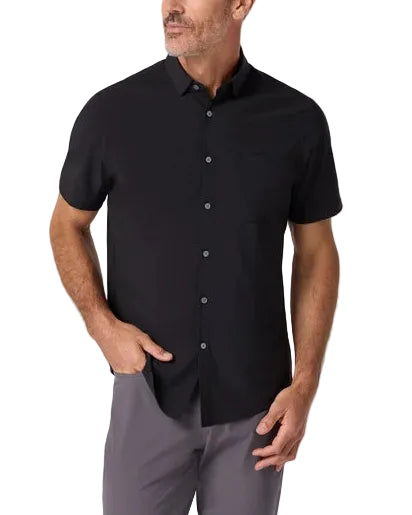 Mizzen+Main Leeward SS Dress Shirt - Solid Black - Gabrielle's Biloxi