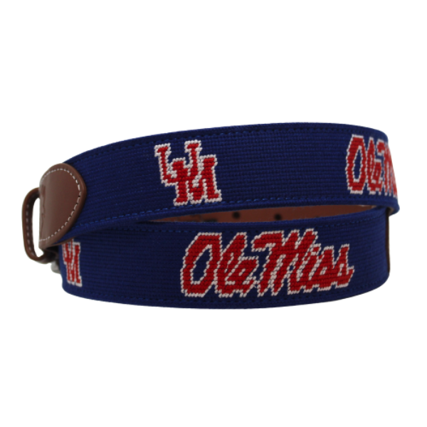 Ole Miss Navy Needlepoint