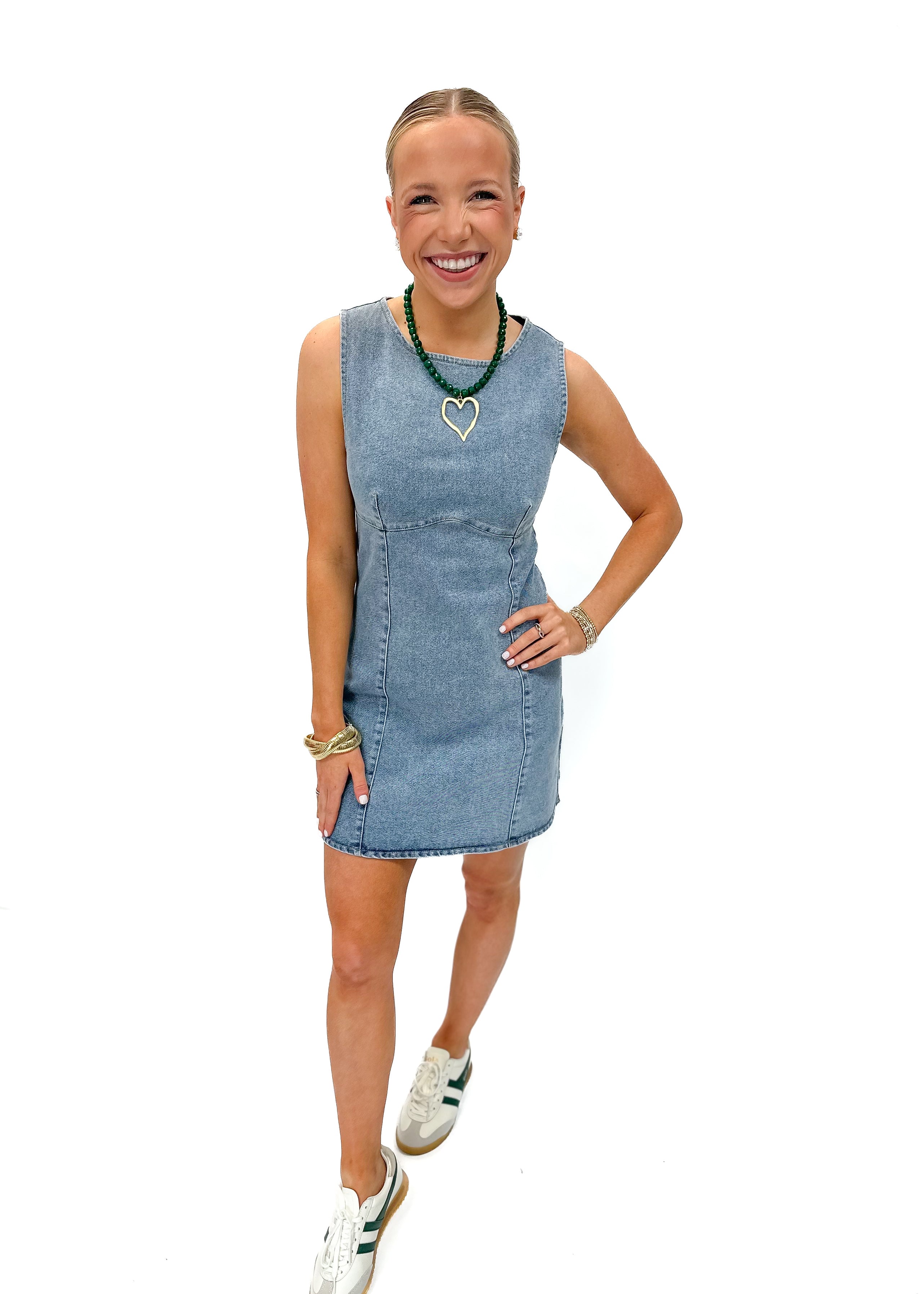 LBLOX Sleeveless Denim Mini Dress - Gabrielle's Biloxi