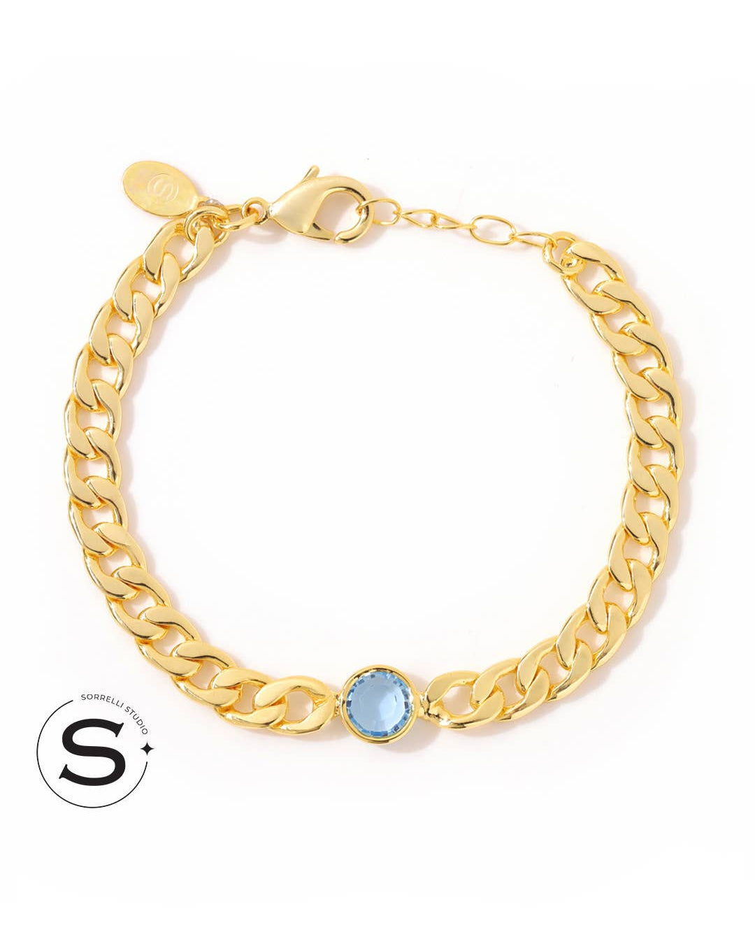 Sorrelli Studio Single Crystal Tennis Bracelet - Light Sapphire