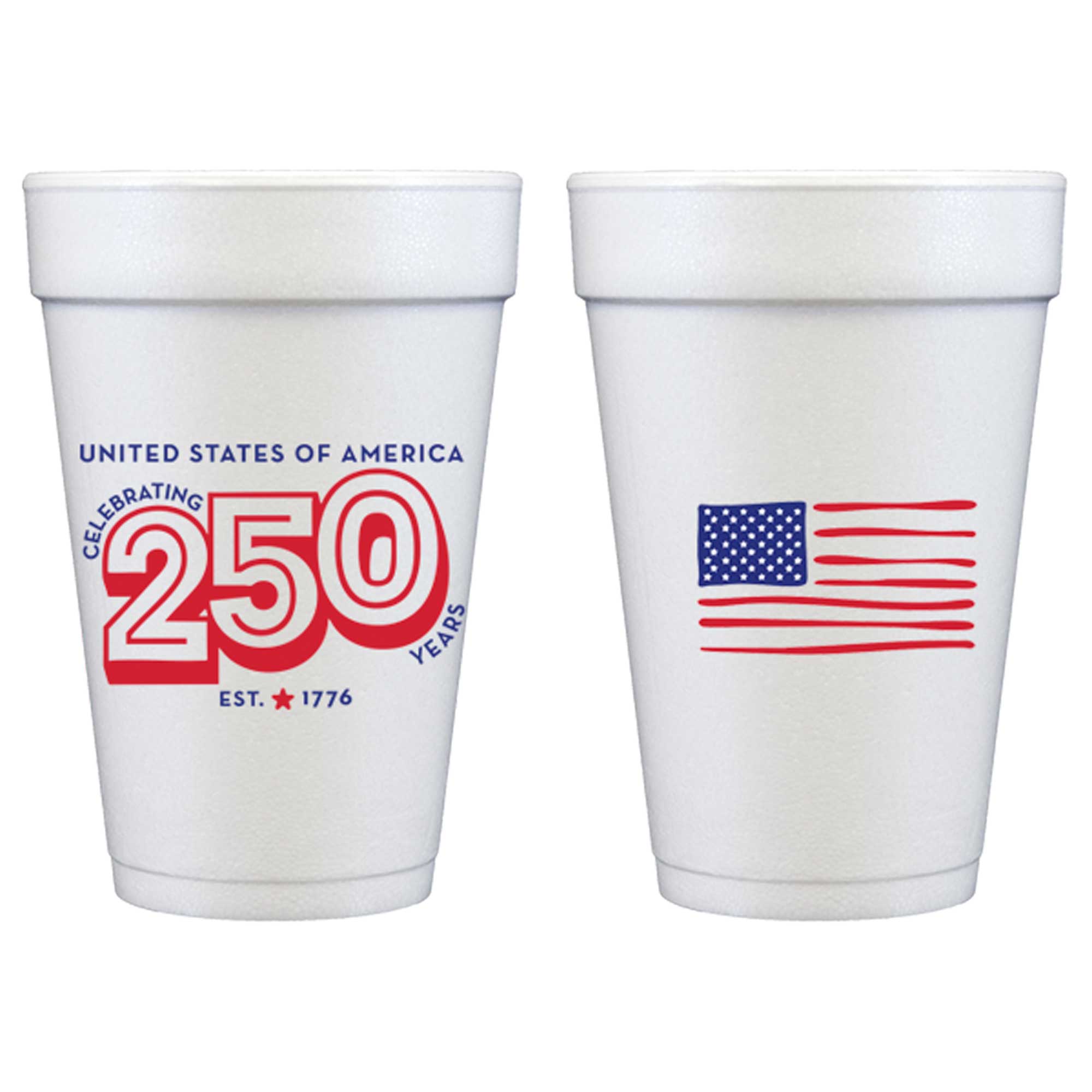 July 4th/Patriotic-America USA 250th Foam Cup