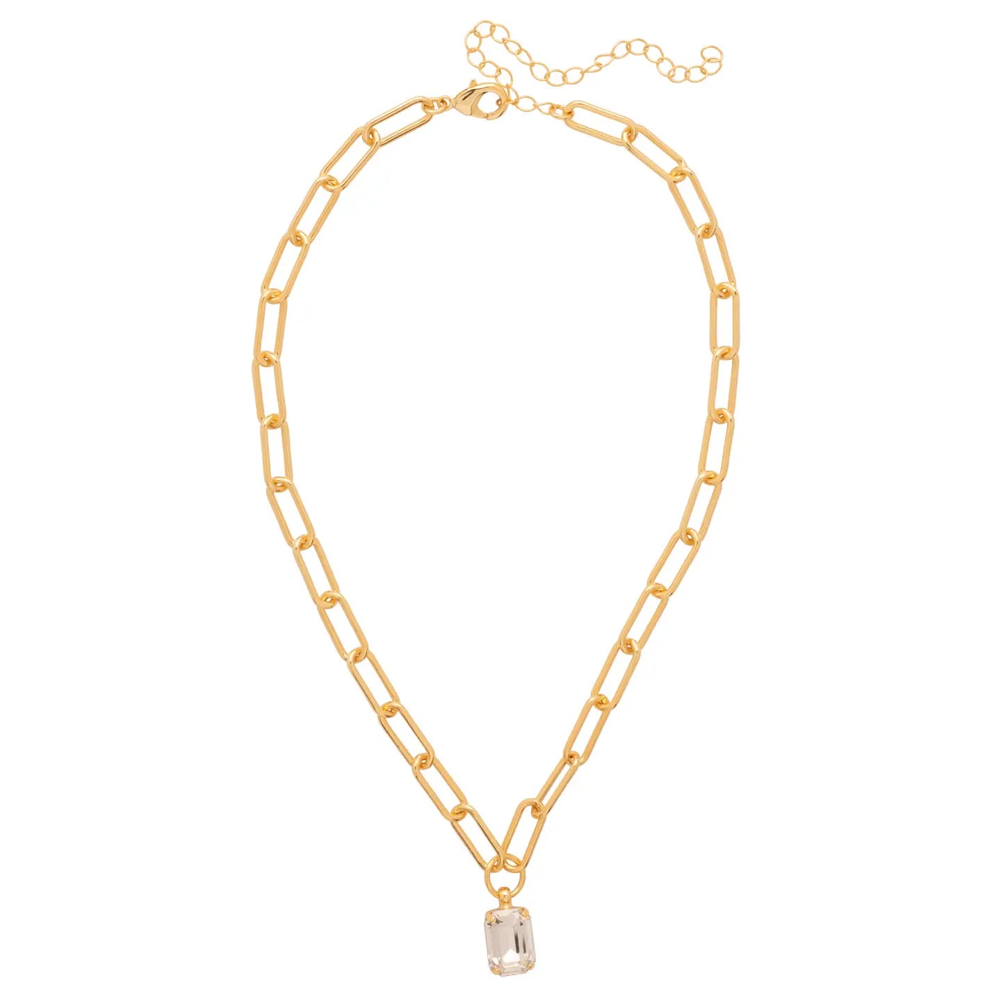 Sorrelli Nia Emerald Pendant Necklace - Bright Gold Crystal - Gabrielle's Biloxi
