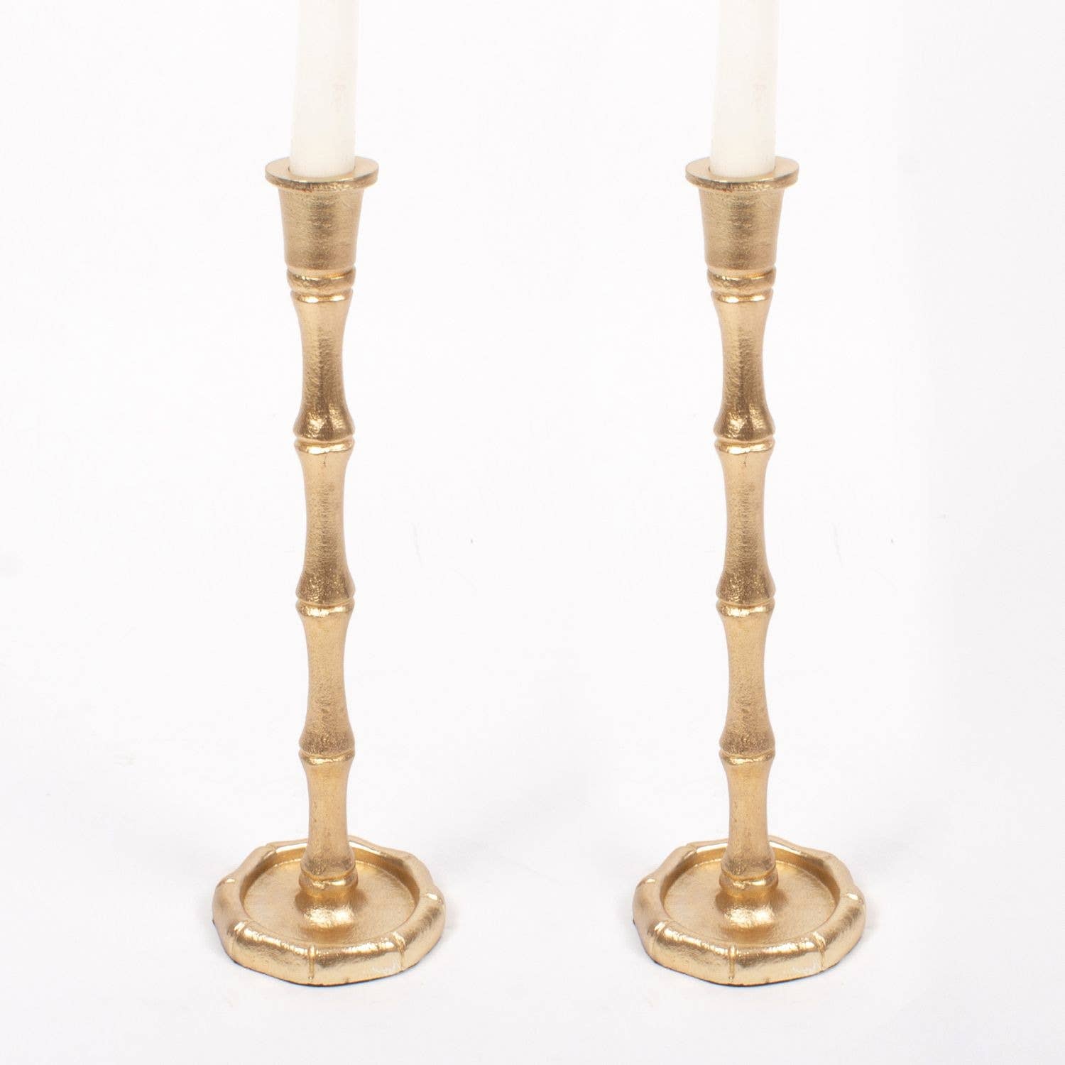 Gold Bamboo Candlestick Set - Large - Gabrielle's Biloxi