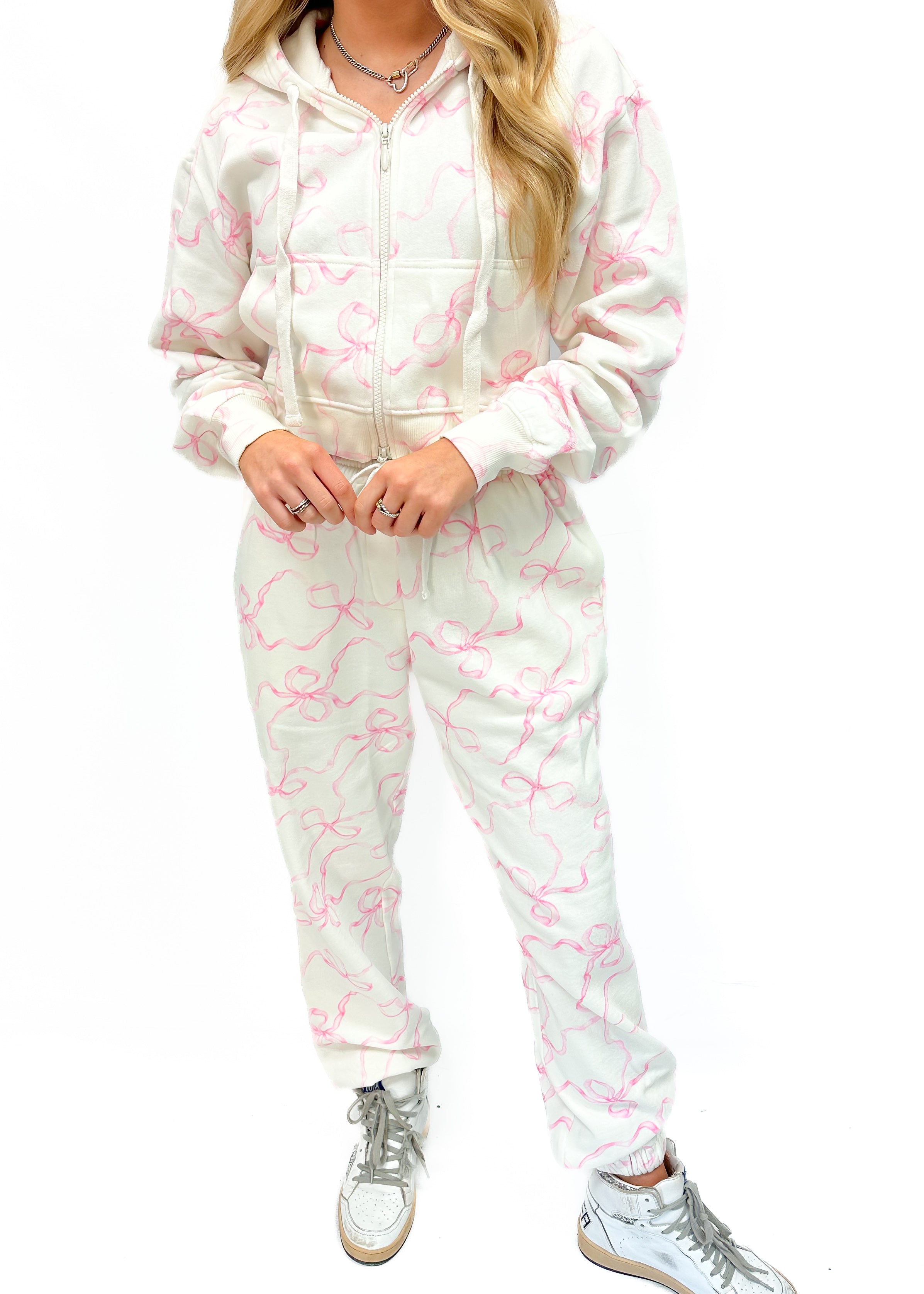 Love Shack Fancy Lillia Sweatpant - Pastry Pink - Gabrielle's Biloxi