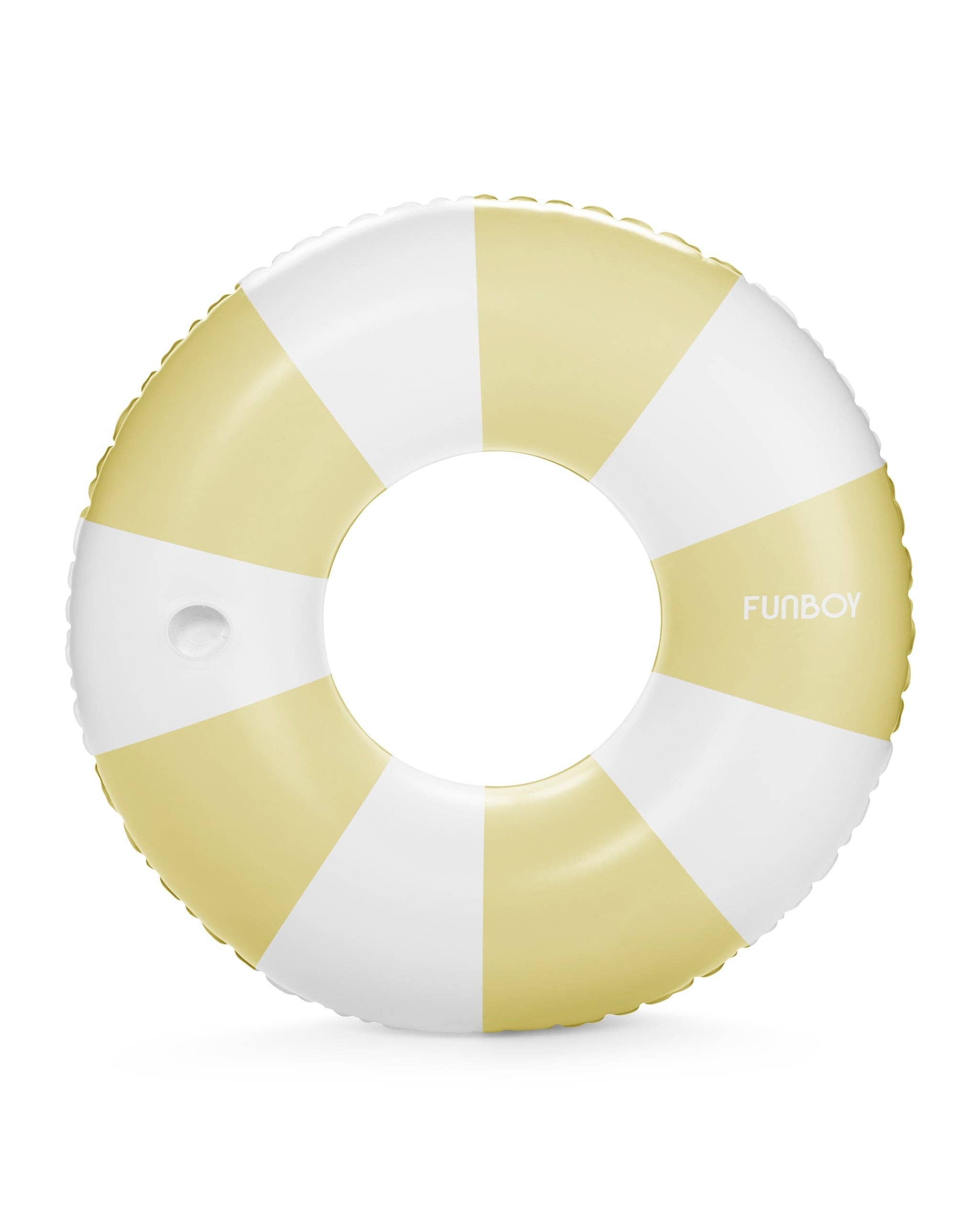 Yellow Vintage Stripe Tube Float - Gabrielle's Biloxi
