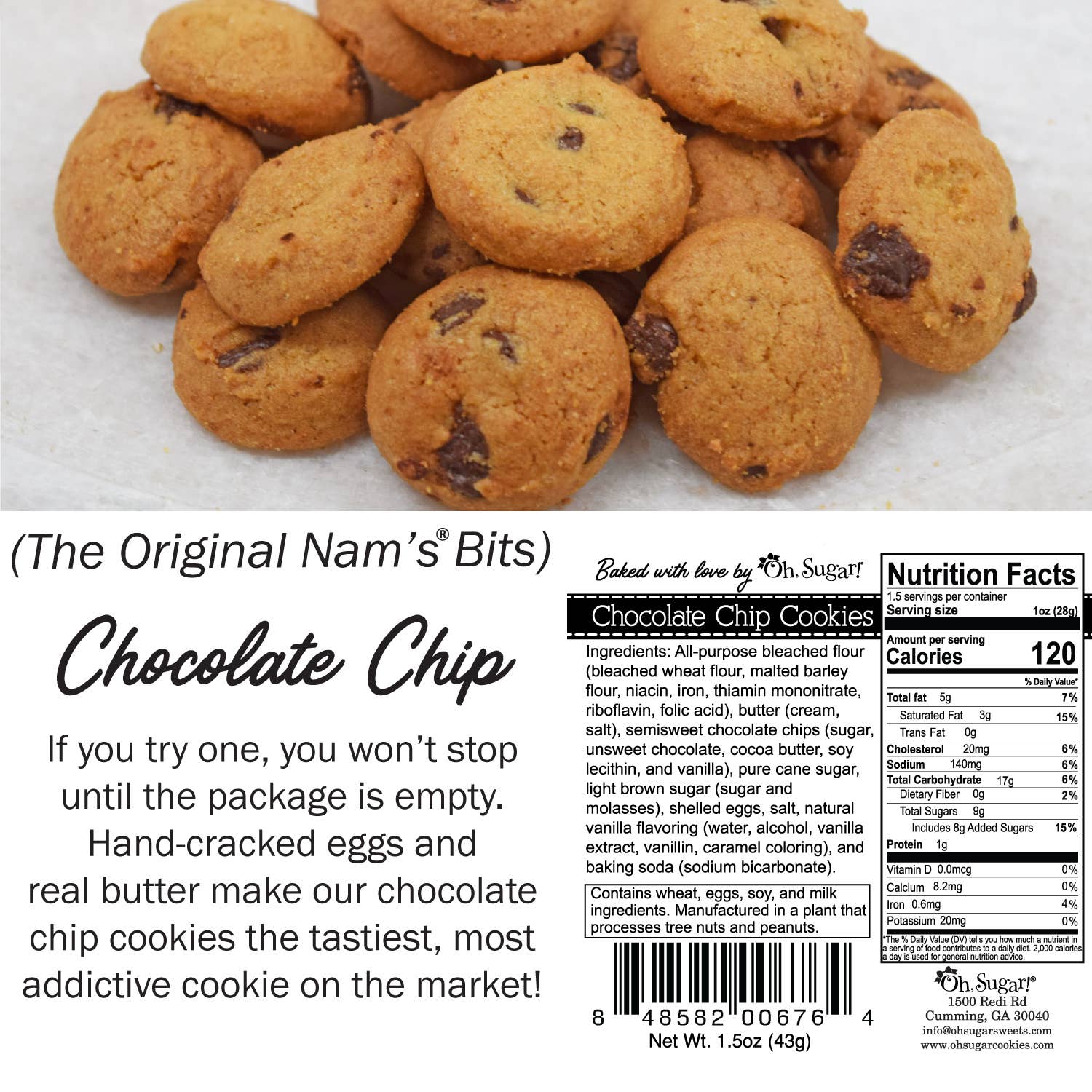Halloween Chocolate Chip Cookies - Small Bag Assorted - Gabrielle's Biloxi