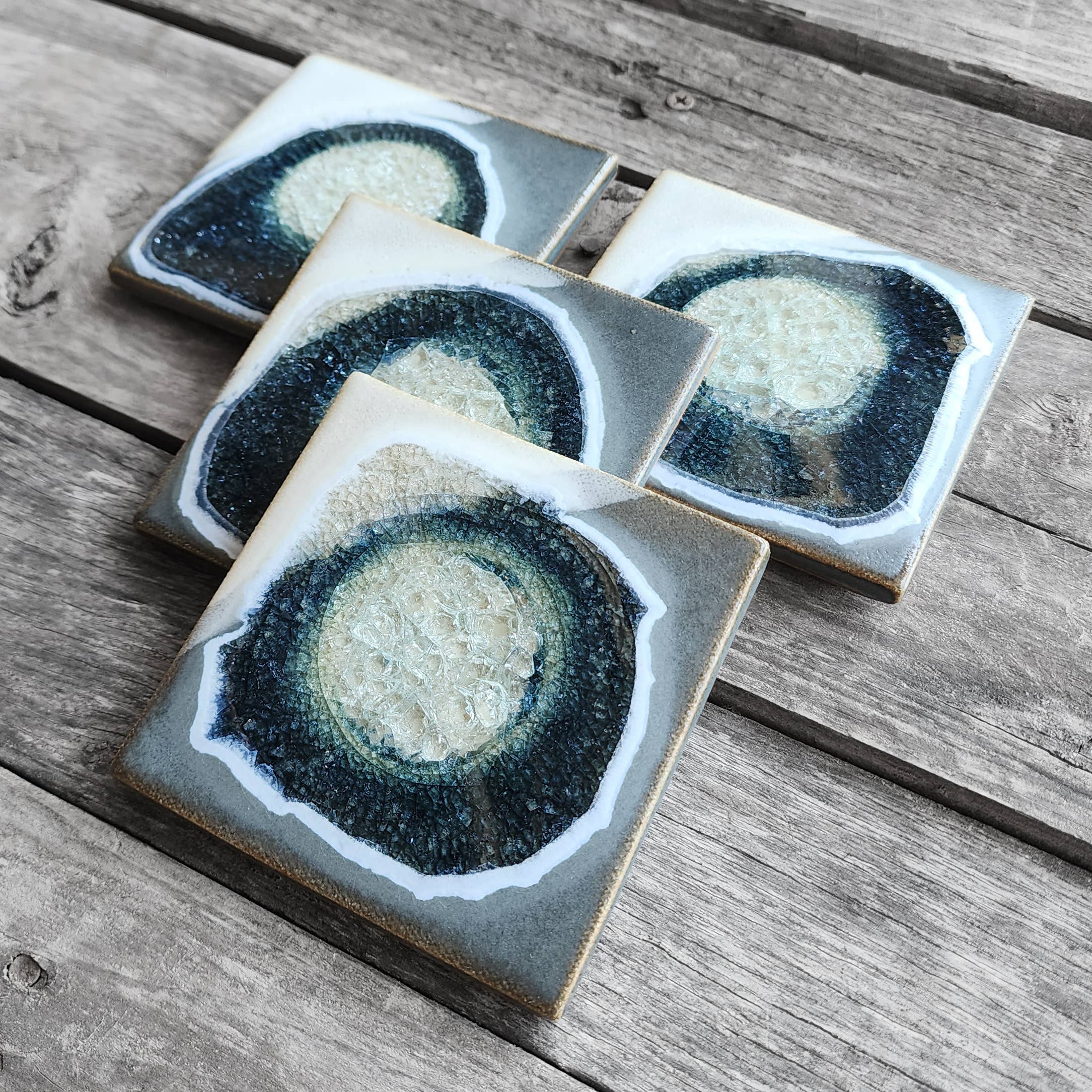 Dock 6 Pottery Square Coaster Set of 4 - Grey & White - Gabrielle's Biloxi