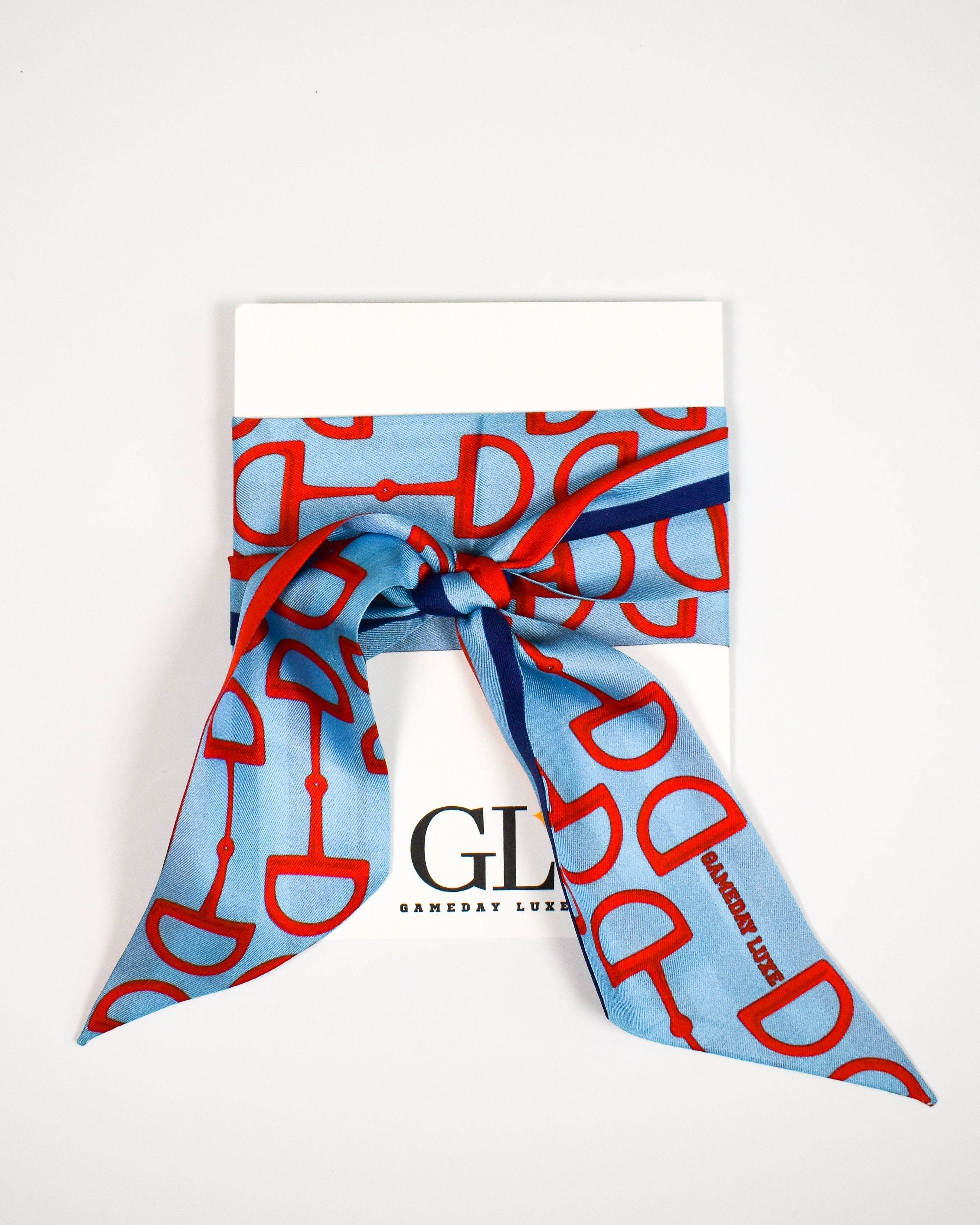The Gameday Signature Scarf- Light Blue, Red, and Navy