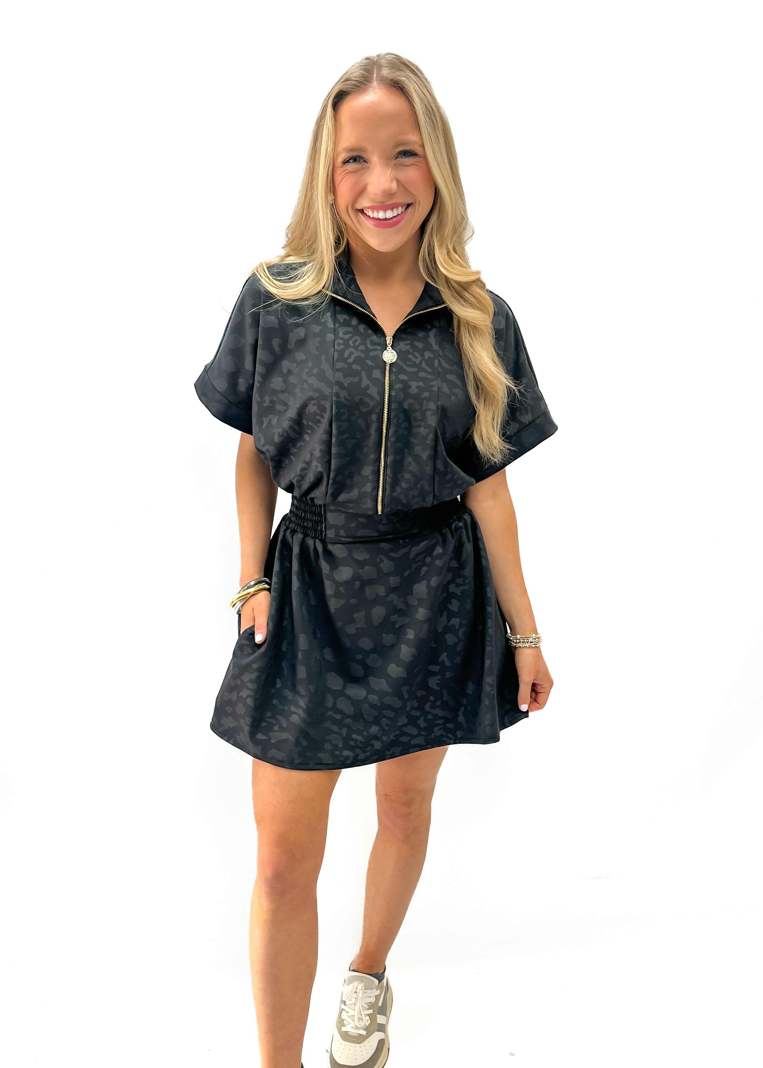 Emily McCarthy Pullover Dress - Midnight Cheetah - Gabrielle's Biloxi
