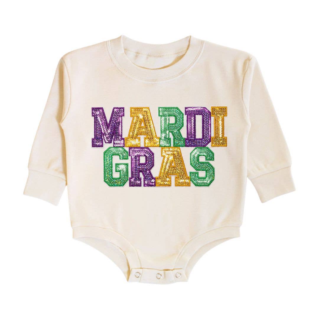 Mardi Gras Patch Long Sleeve Romper - Gabrielle's Biloxi