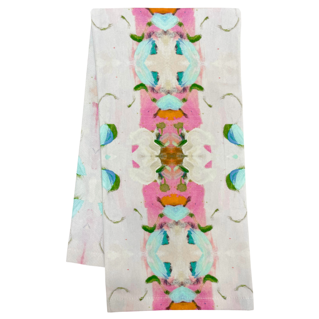 Monet's Garden Pink Tea Towel - Gabrielle's Biloxi