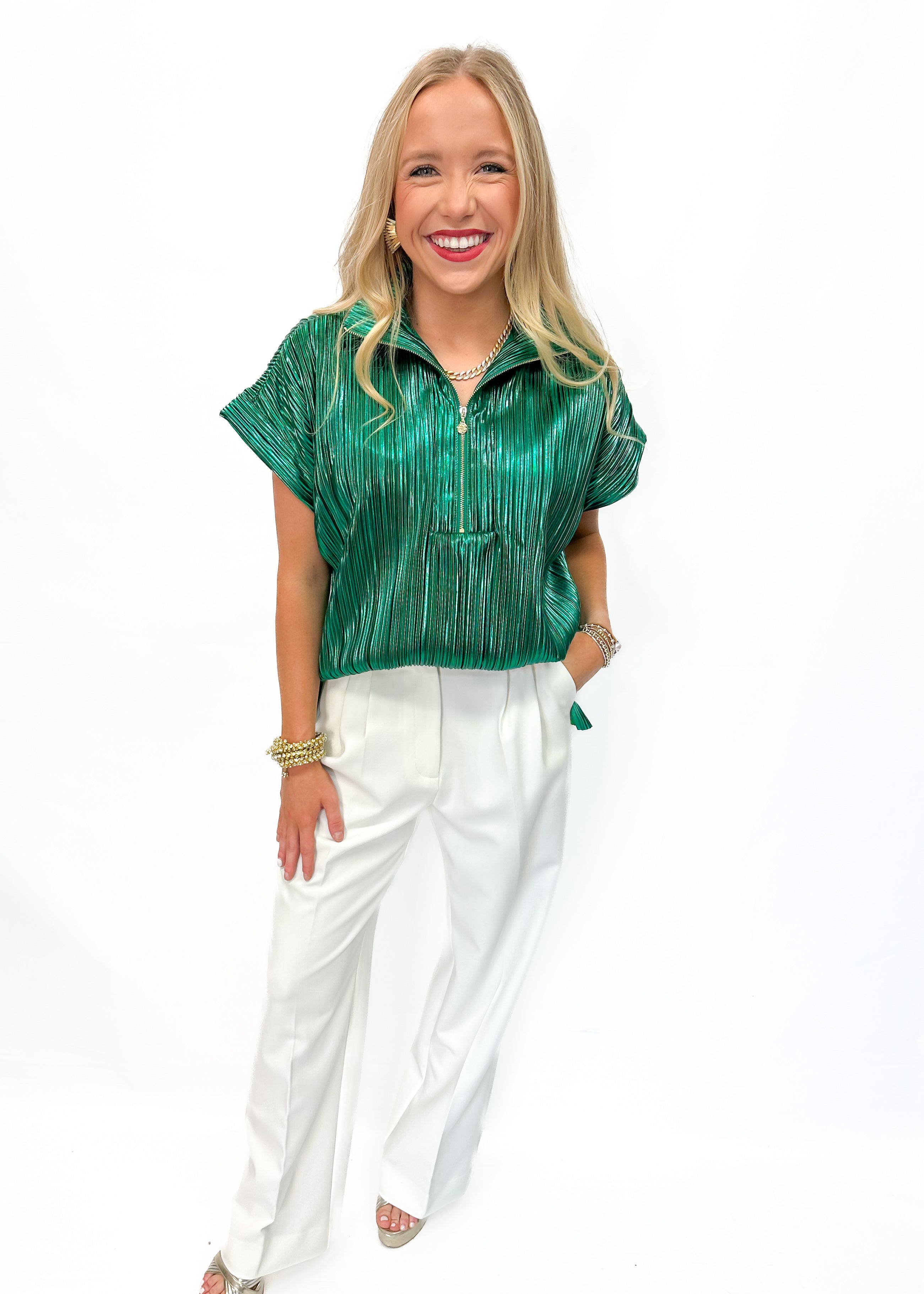 Emily McCarthy Poppy Pullover - Jolly Green - Gabrielle's Biloxi