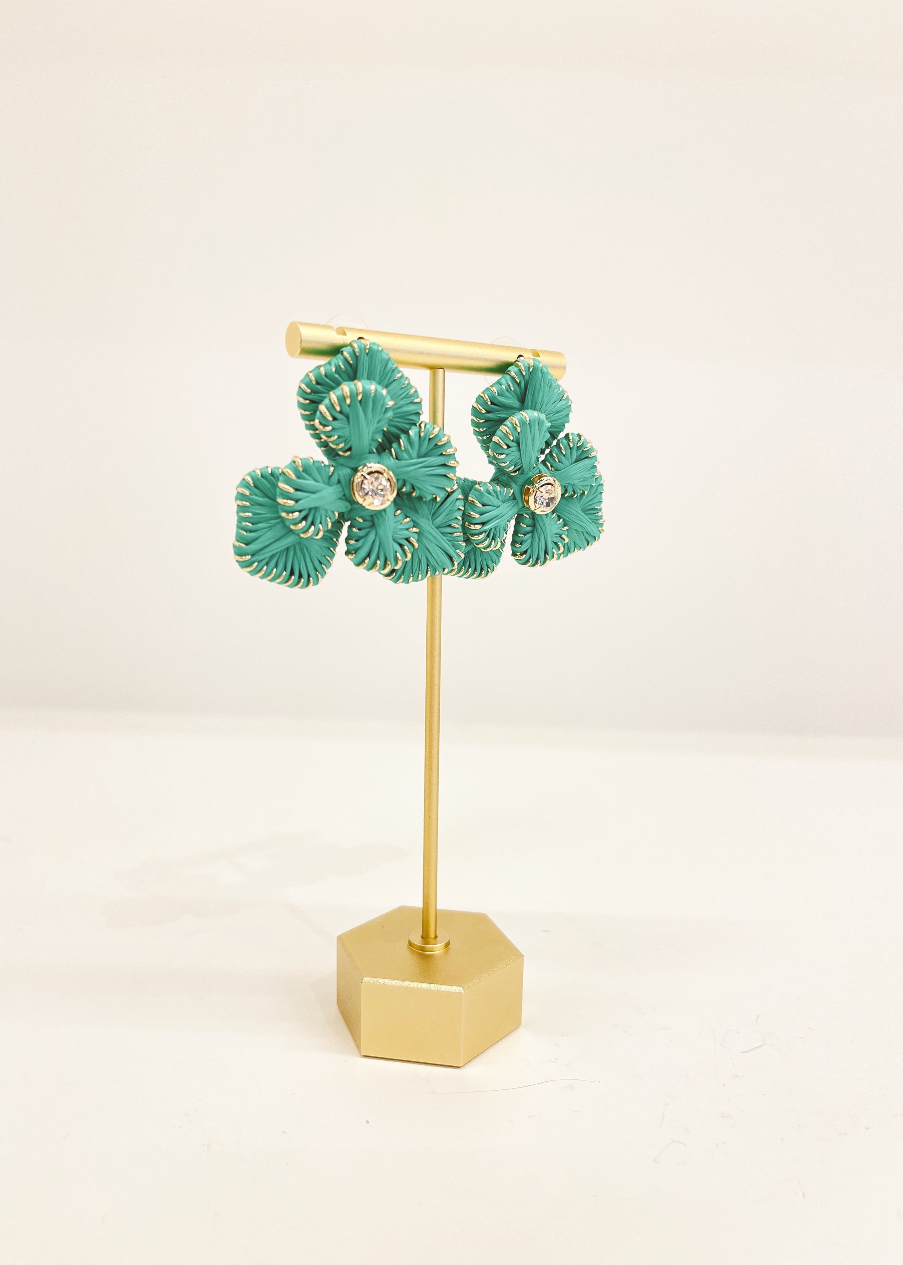 Paradise Bloom Earrings- Green