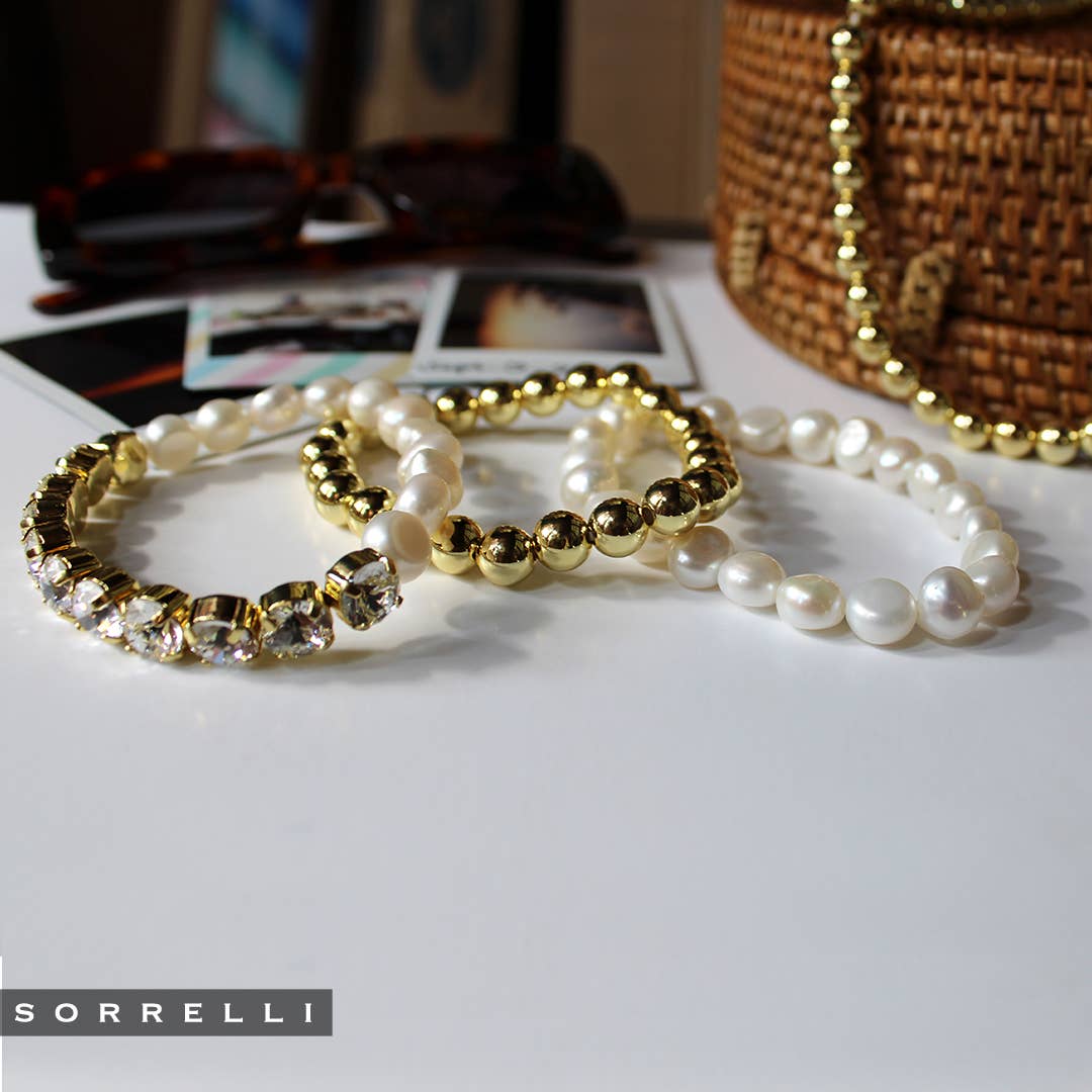 Sorrelli Freshwater Pearl Stretch Bracelet, 7in - Gabrielle's Biloxi