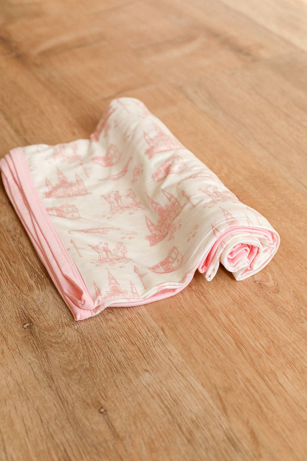 Pink Toile Bamboo Swaddle Blanket - Gabrielle's Biloxi