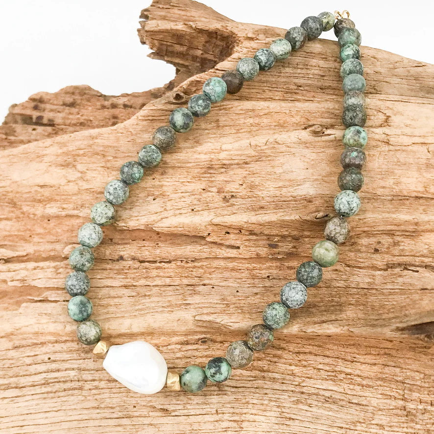 The Kamryn Necklace - African Turquoise - Gabrielle's Biloxi