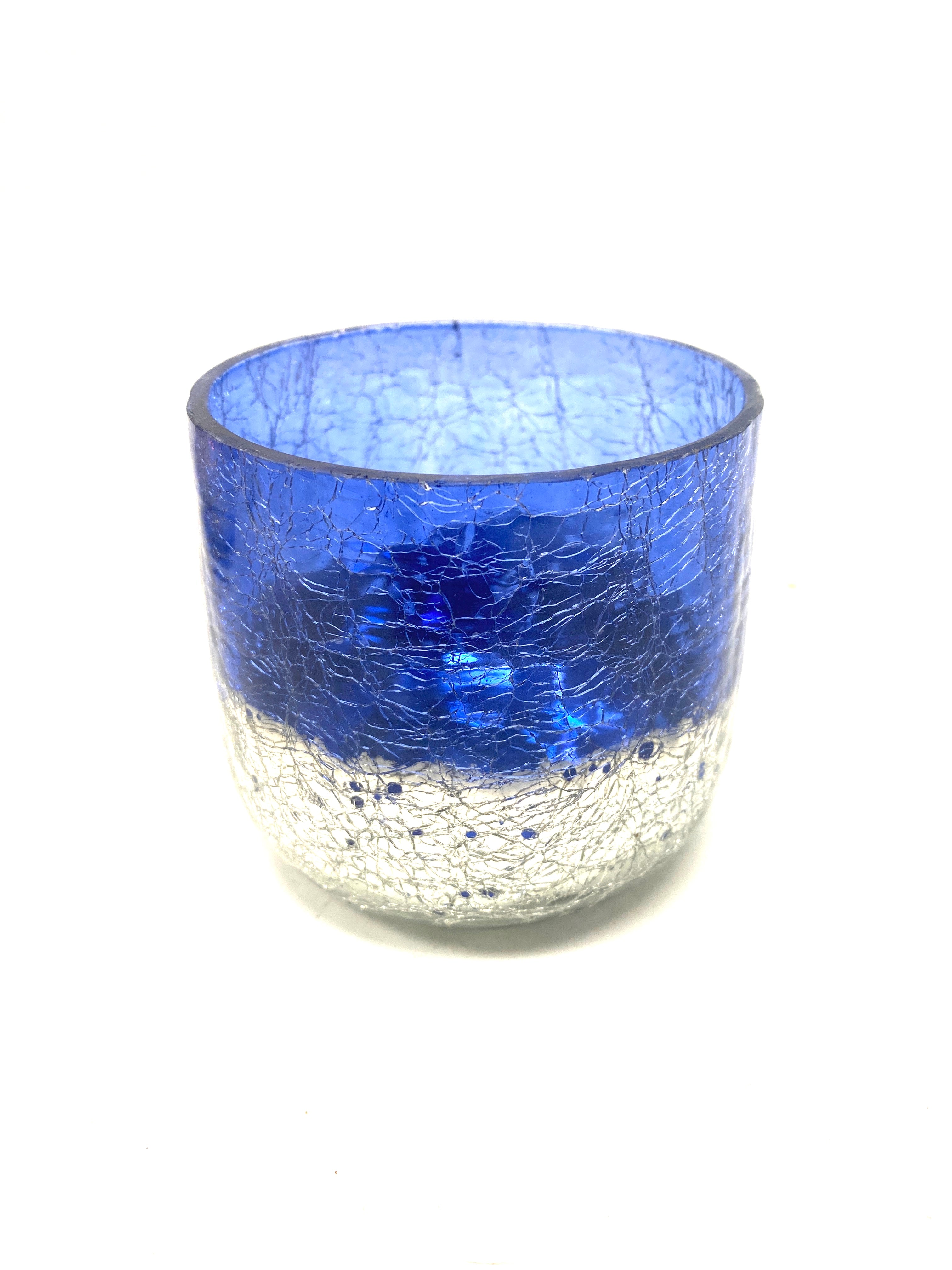 Glitterville Silver Crackle Candle Holder - Gabrielle's Biloxi