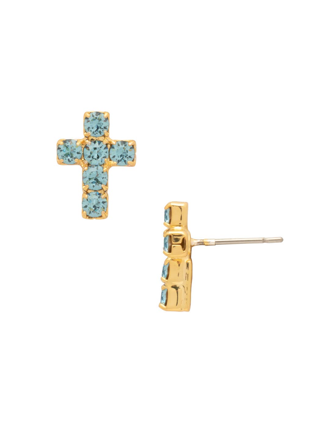 Carly Cross Stud Earrings - EGE88BGAQU - Gabrielle's Biloxi