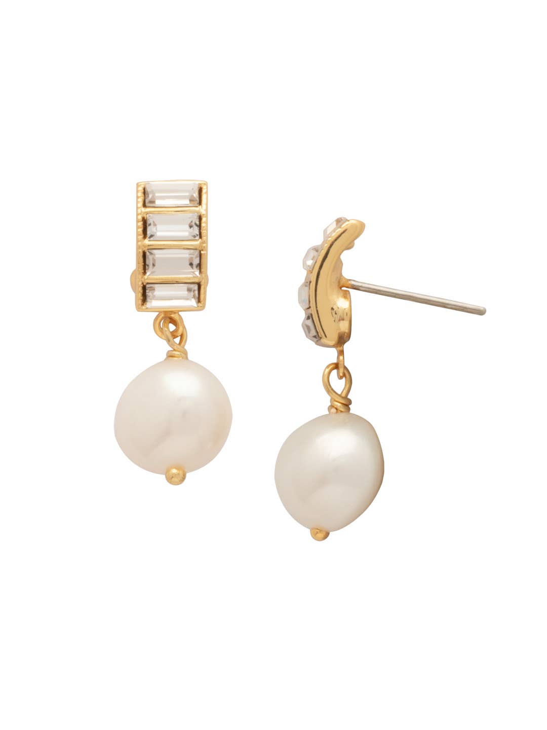 Cressida Dangle Earrings - Bright Gold Crystal