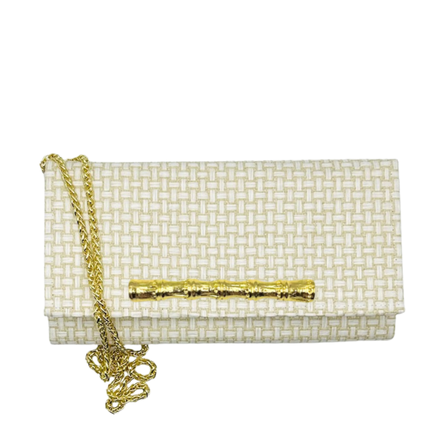 Basket-Weave Lulu Crossbody Clutch - Bamboo Stick - Gabrielle's Biloxi