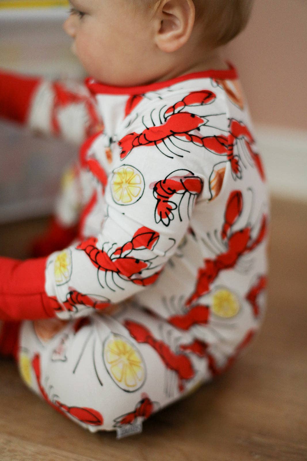 Crawfish Double Zipper Bamboo Sleeper - Gabrielle's Biloxi