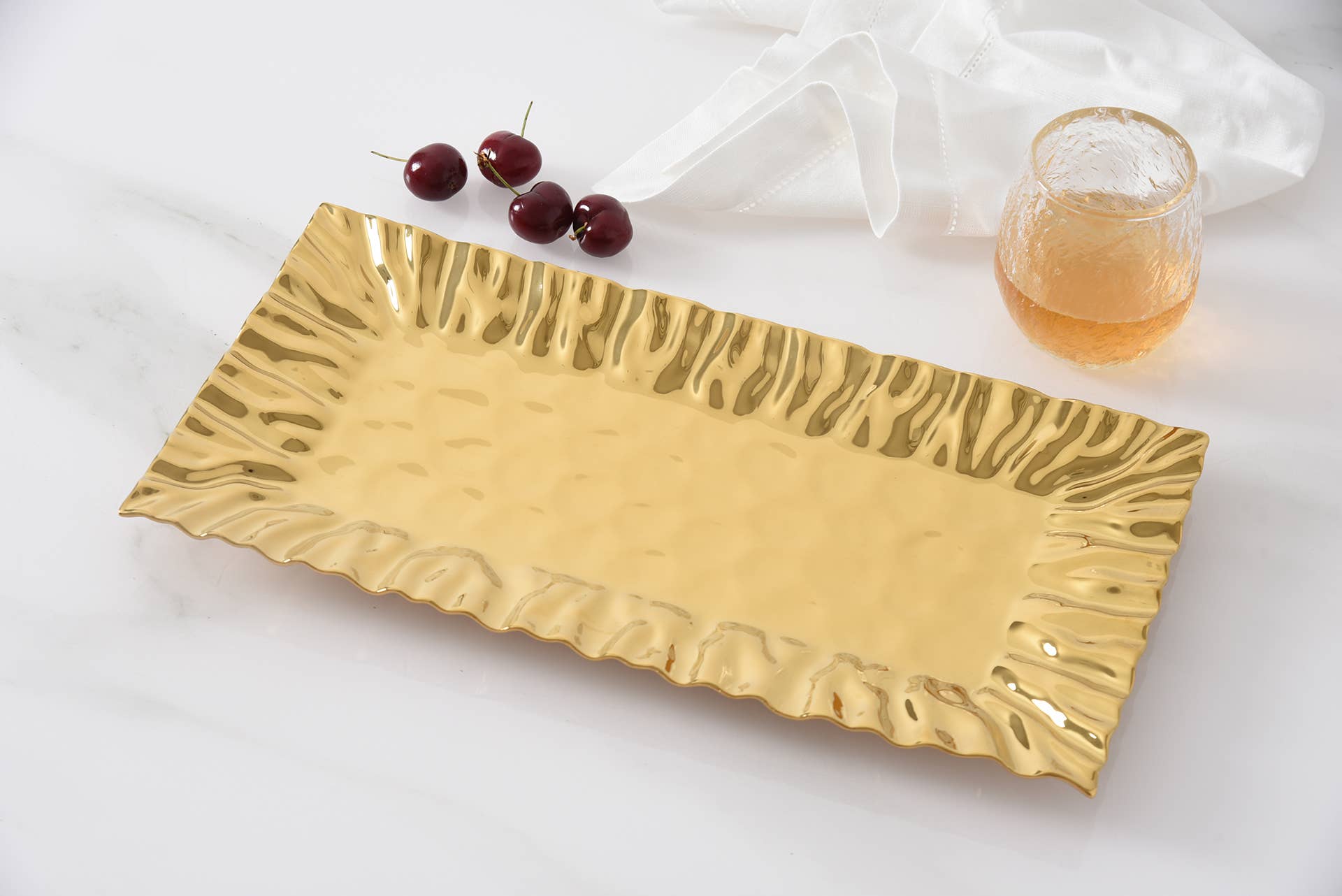 Pampa Bay Rectangular Tray - Gold - Gabrielle's Biloxi